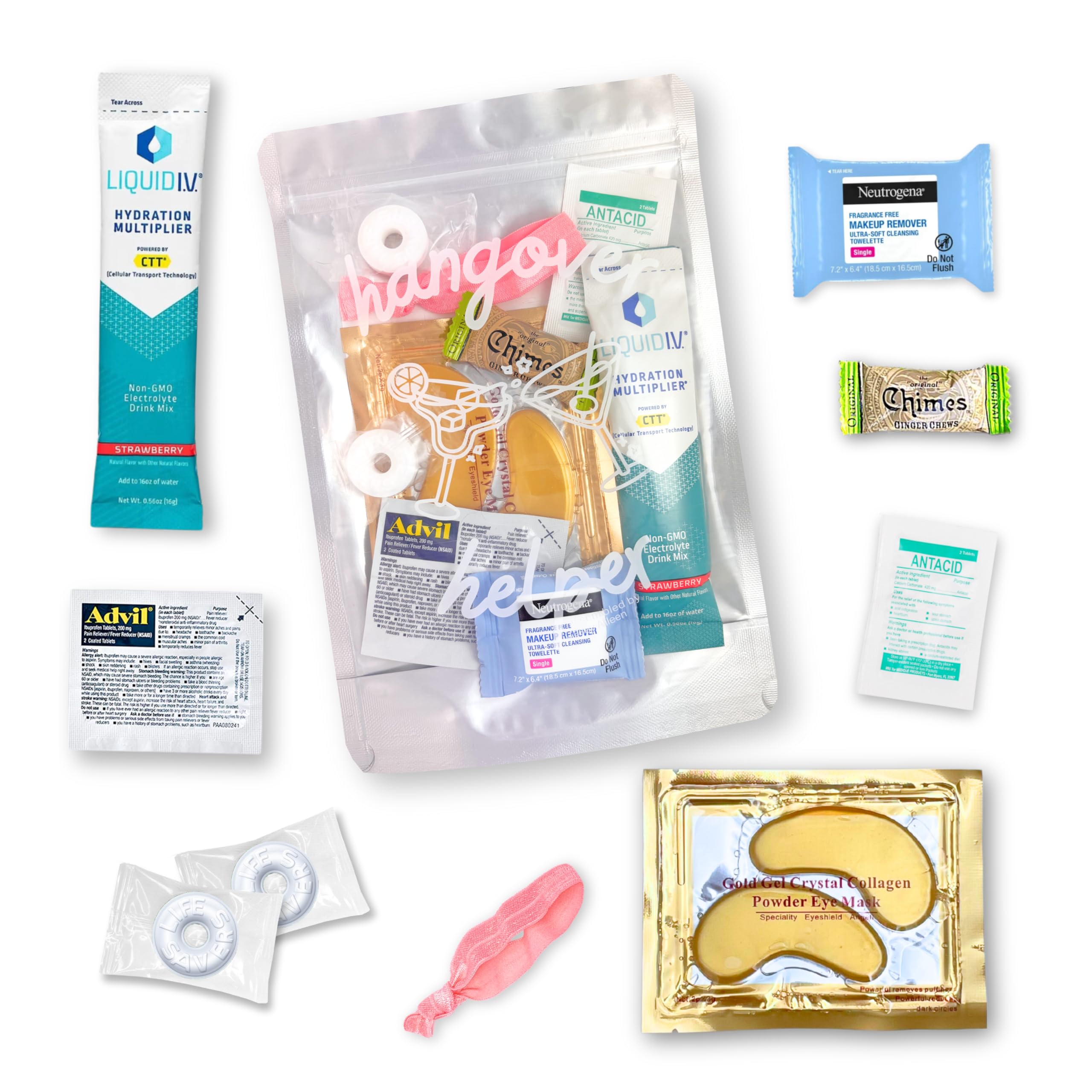 Casey Aileen Hangover Kit (1 Pack) Pre Filled Party Favors, Goodie Bags, Gift For Bachelorette, Wedding, 21St Birthday, Girls Tr