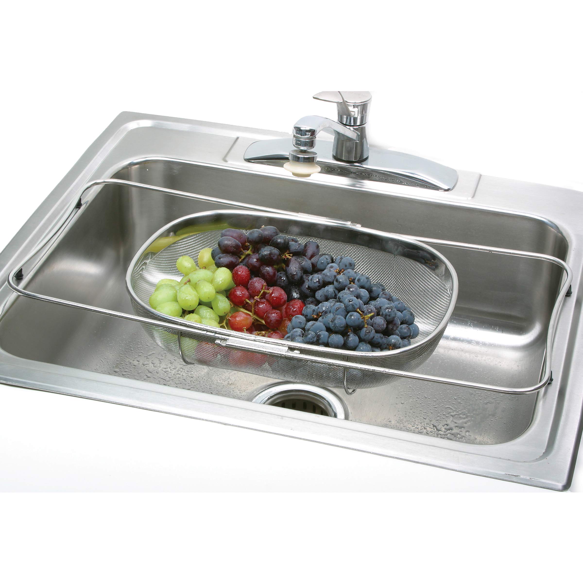 Norpro Sink Colander With Base Frame, 3.5In/34Cm X 9In/23Cm And Expands Up To 22In/55Cm, As Shown