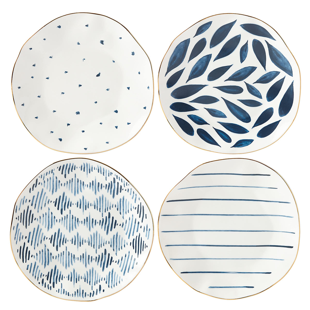 Lenox Blue Bay 4-Piece Dessert Plate Set, 4.05 Lb