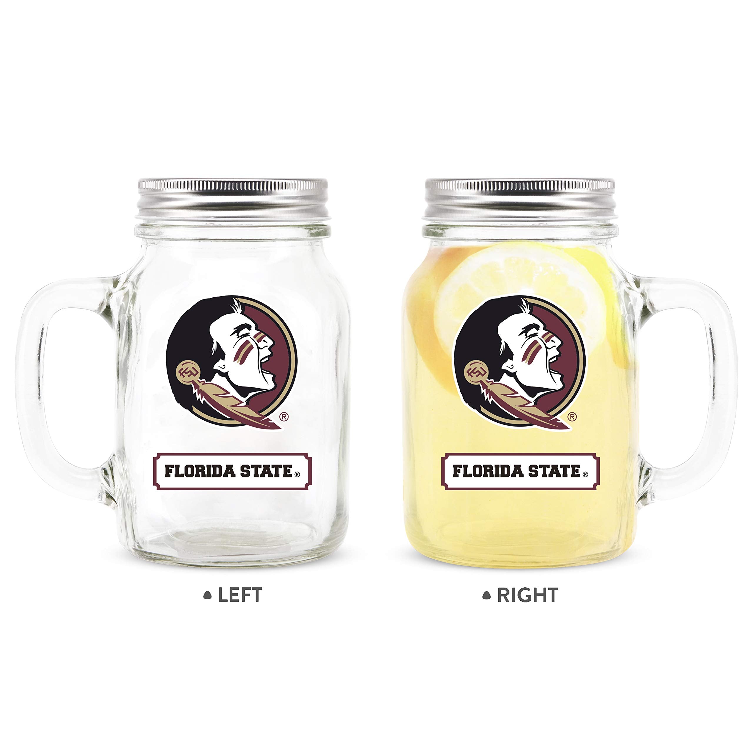 Duck House Ncaa Florida State Seminoles 20Oz Glass Mason Jar
