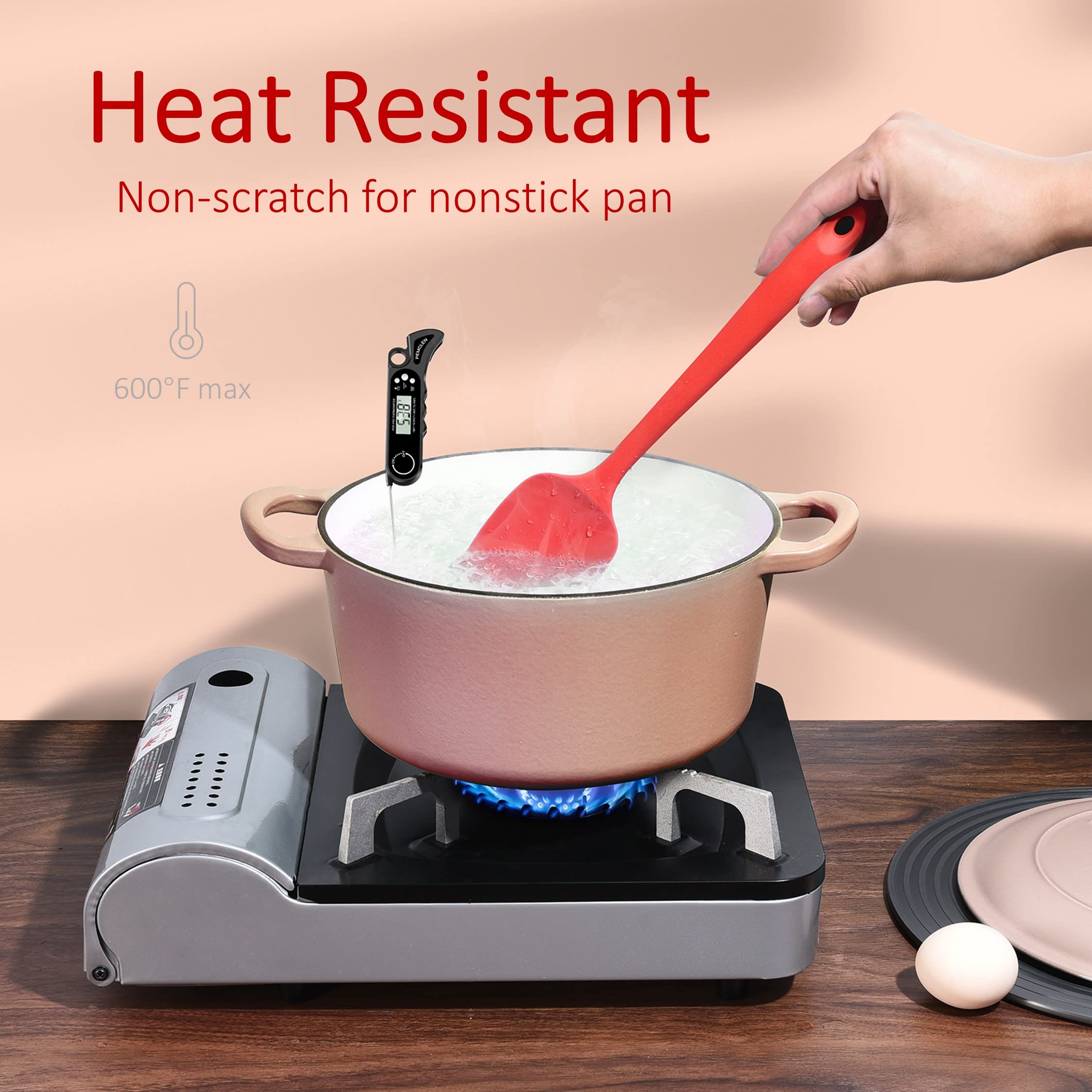 Mt&J Silicone Spatula Set For Baking And Cooking, 4-Piece (Multi-Color)