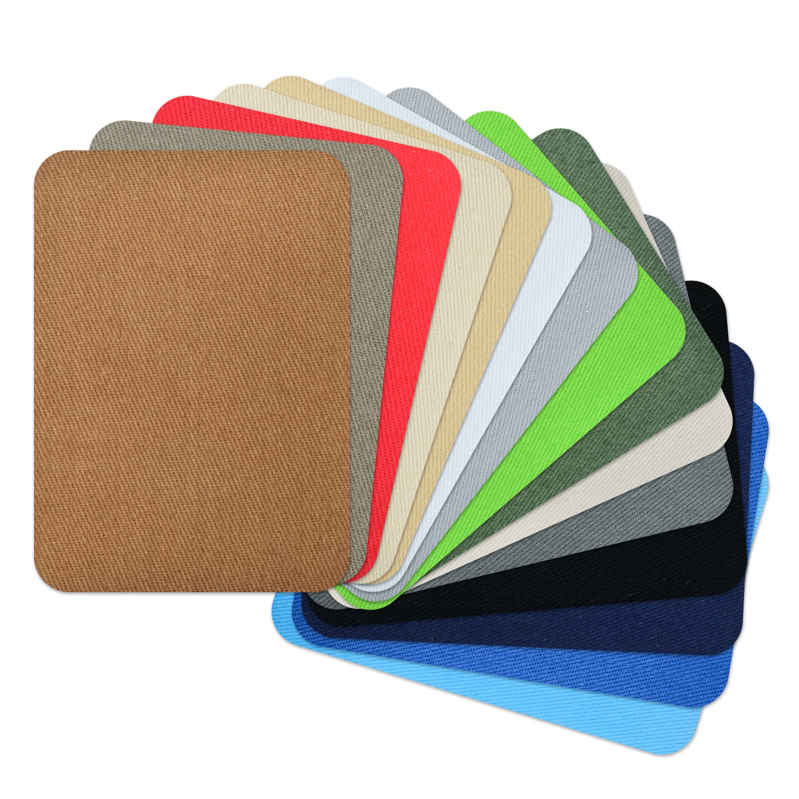 12 Pieces Iron-On Patches Premium Quality Fabric Inside  Outside Strongest Glue Hundred Percent Cotton Navy Blue Repair Decorati