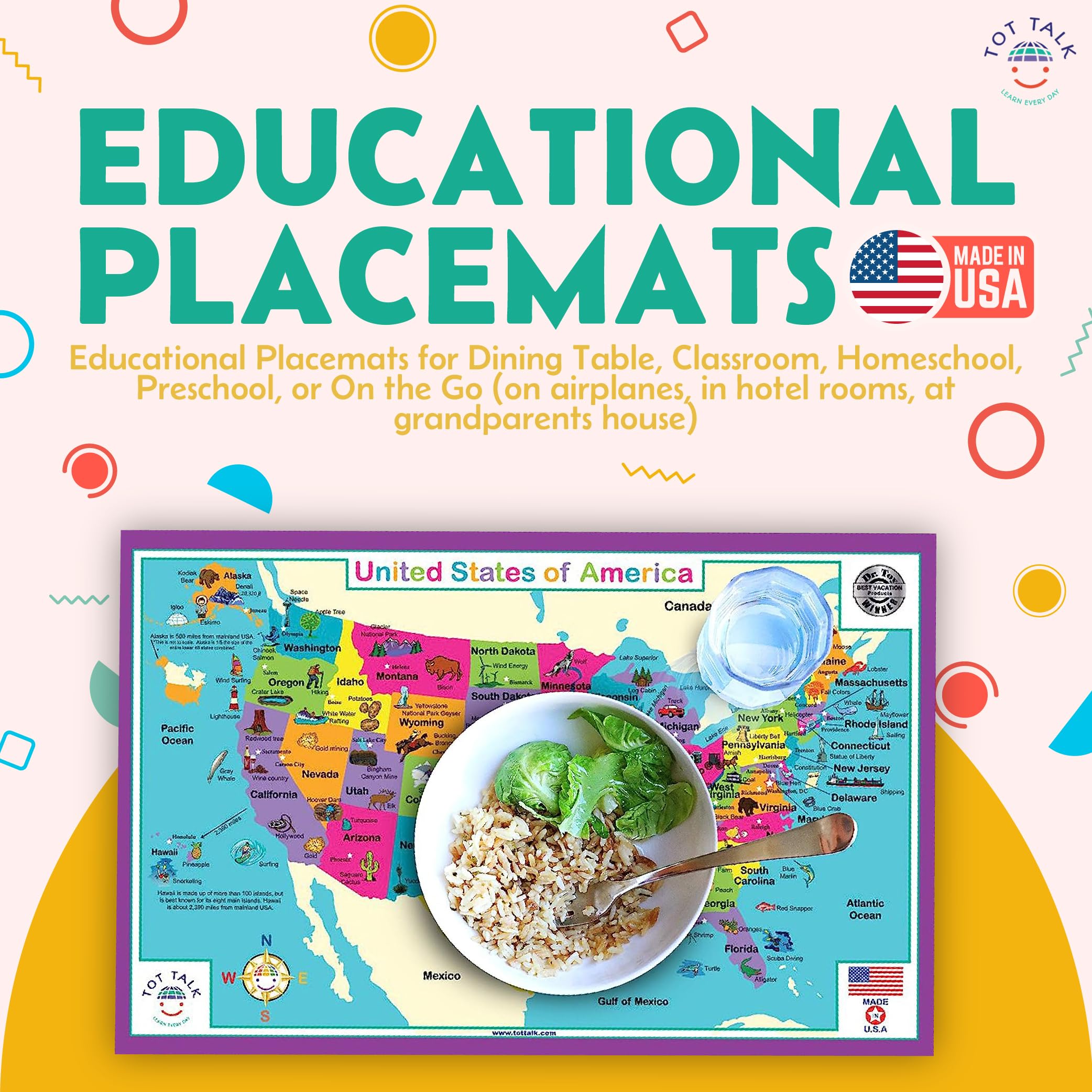 Tot Talk Explore The World Placemat
