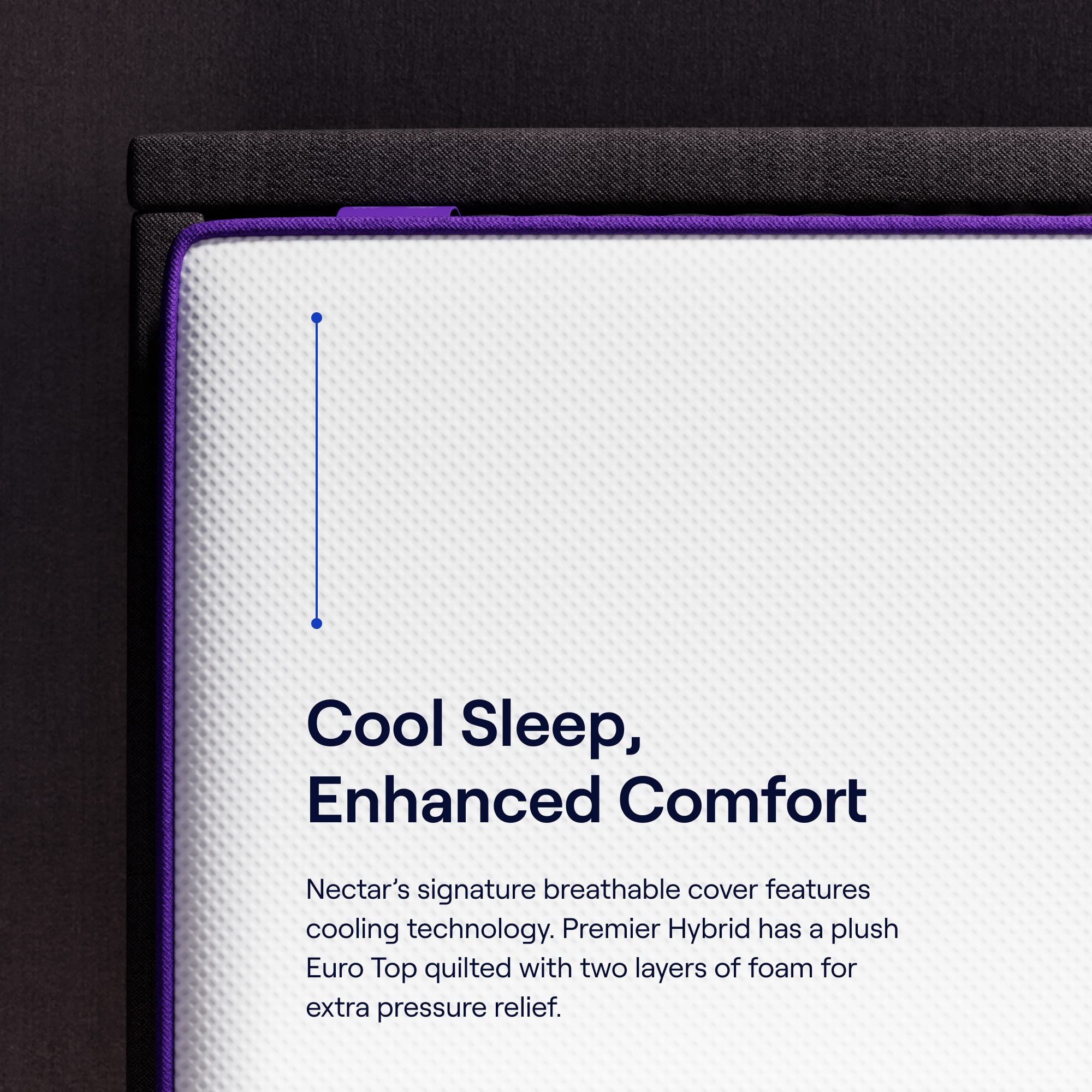 Nectar Premier Hybrid Full Mattress 13 Inch - Medium Firm Memory Foam - Steel Springs - Heat Wicking Cooling Technology - 365-Ni