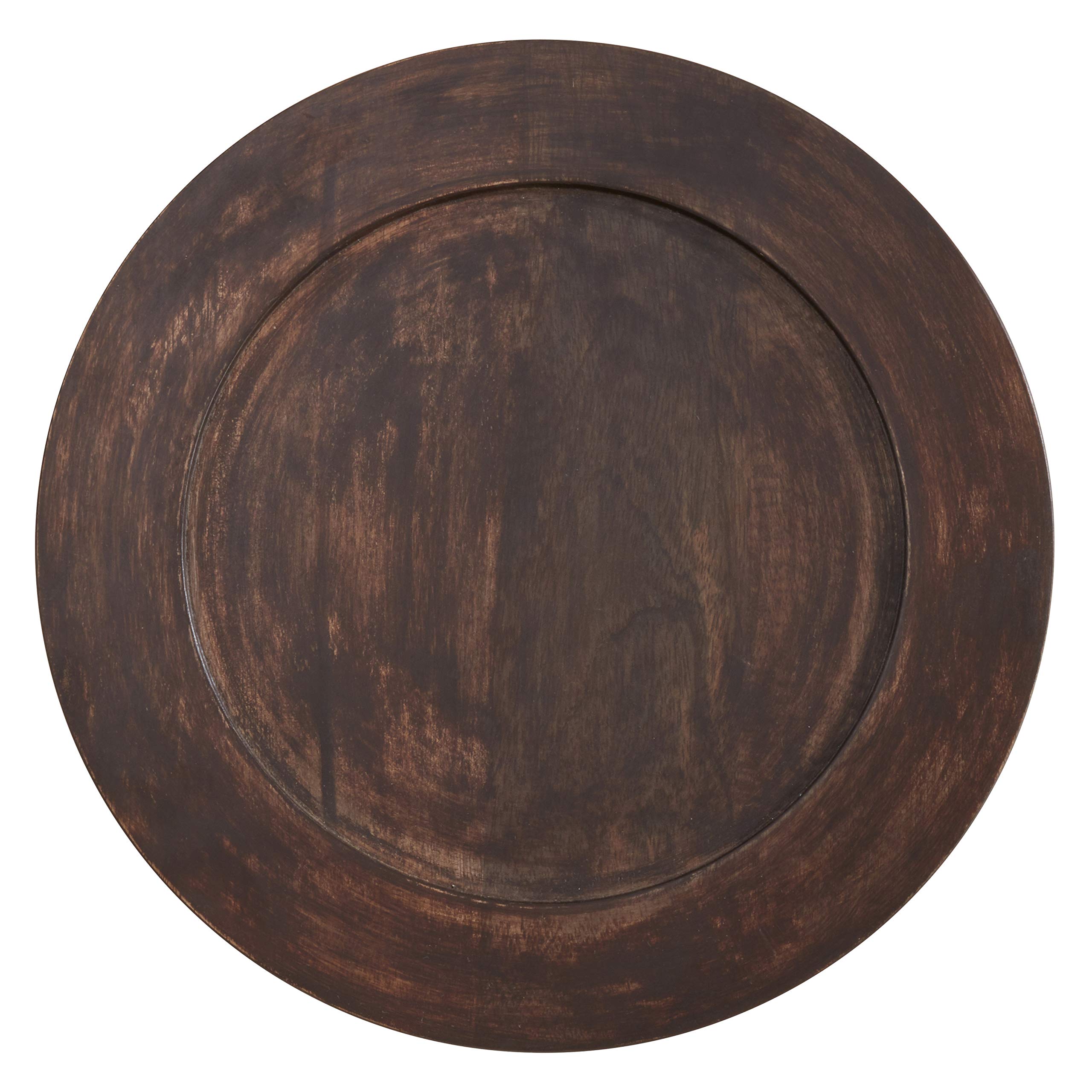 Dark Wood Charger Plates (Set Of 4)