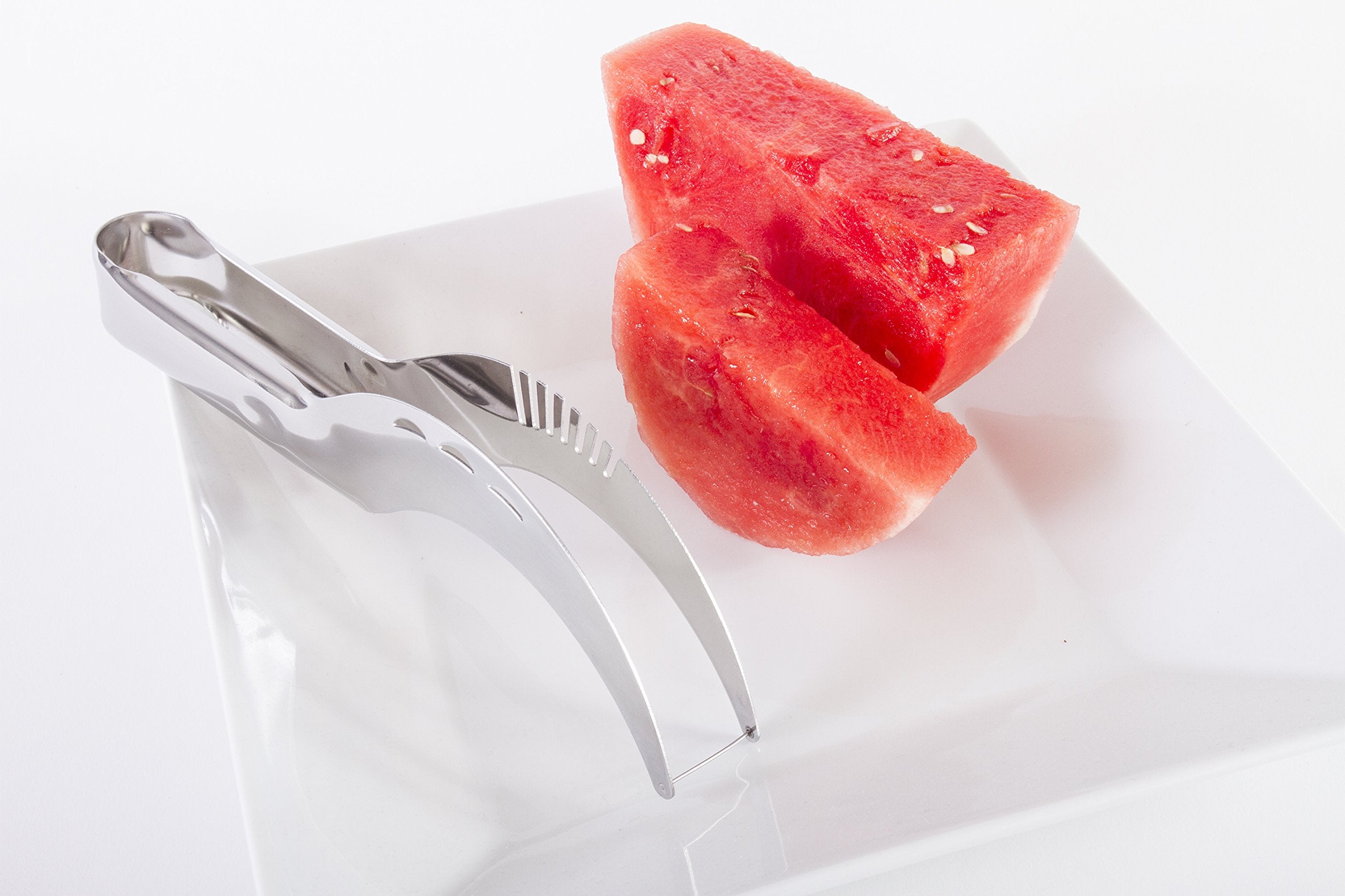 Kitchen + Home Watermelon Slicer Corer And Server - 18/10 Stainless Steel Melon Slicer