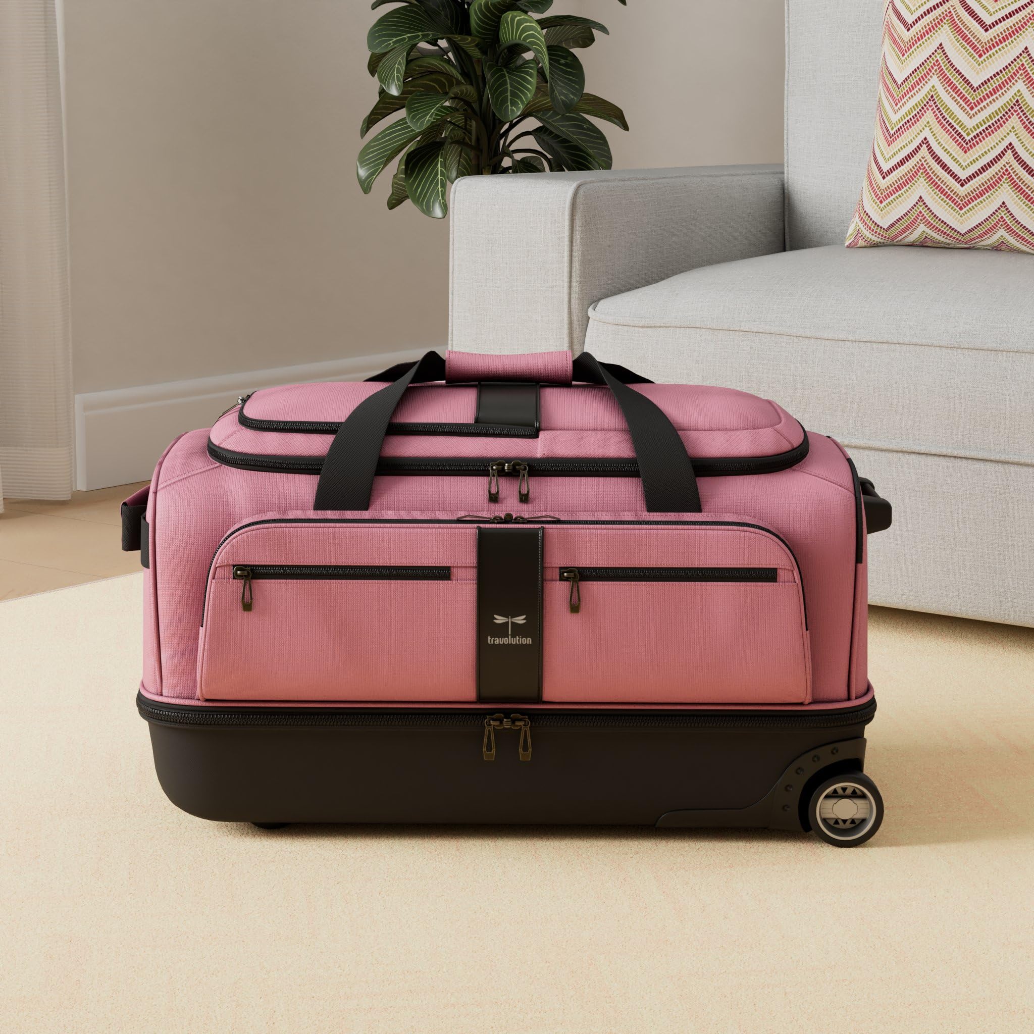 Travolution Dance Bag With Garment Rack, 28 Inch Rolling Duffel With Wheels, Ideal For Competitions & Travel, Easy-Assembly Ligh