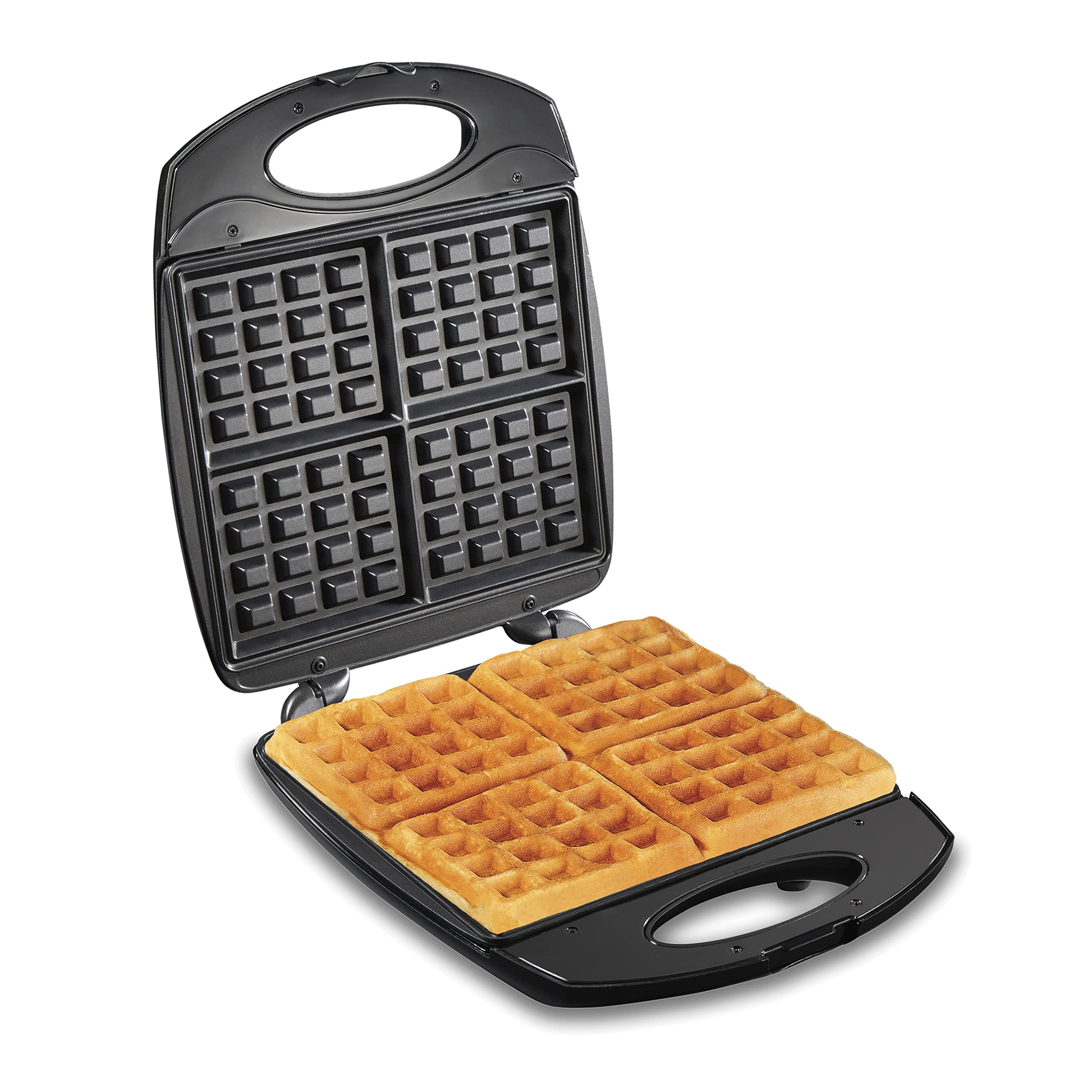Hamilton Beach Non-Stick Belgian Waffle Maker With Indicator Lights, Makes 4 4 X 5 Mini Waffles, Hashbrowns Or Keto Chaffles