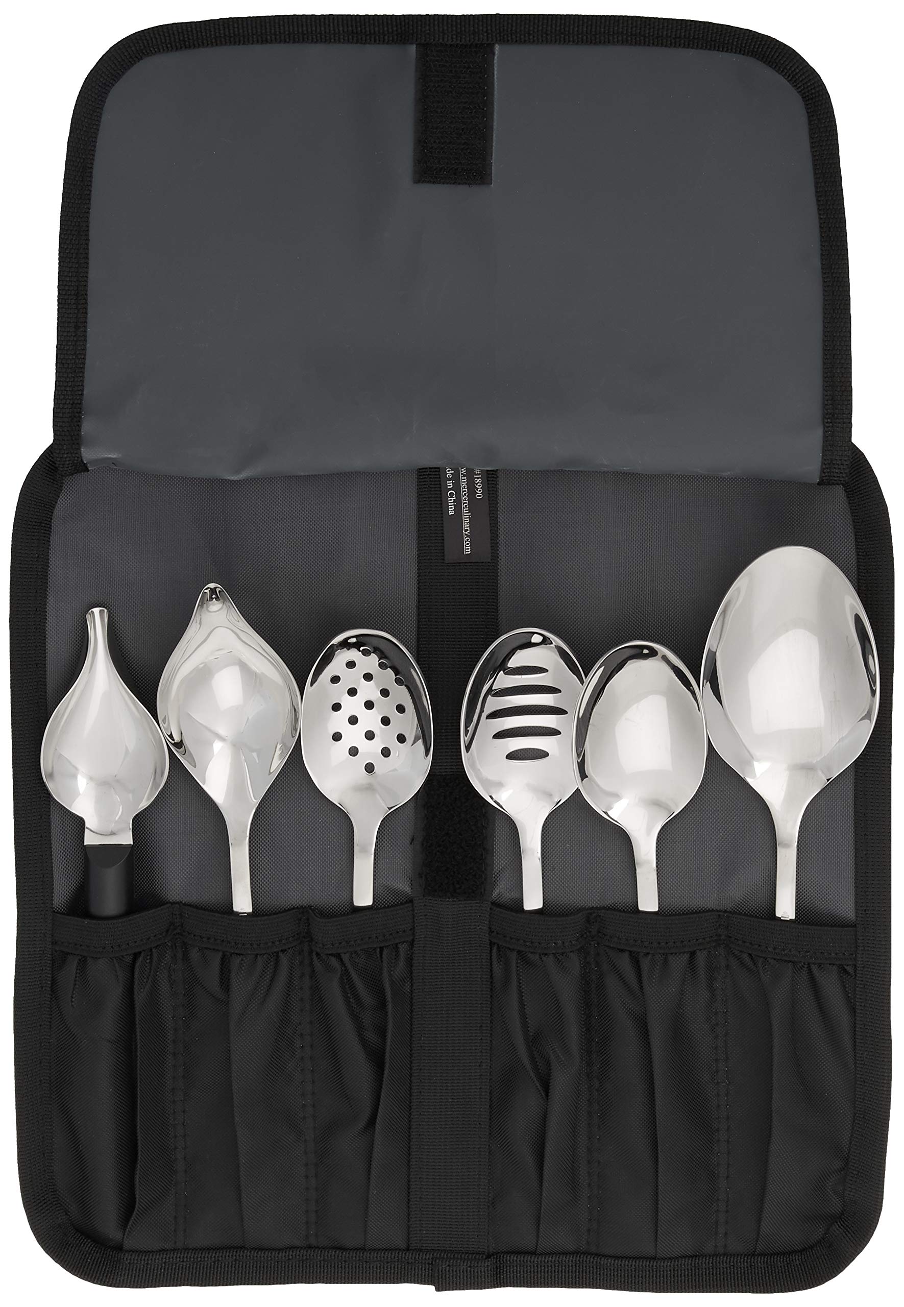 Mercer Culinary 7-Piece Plating Spoons Ii Set, Silver