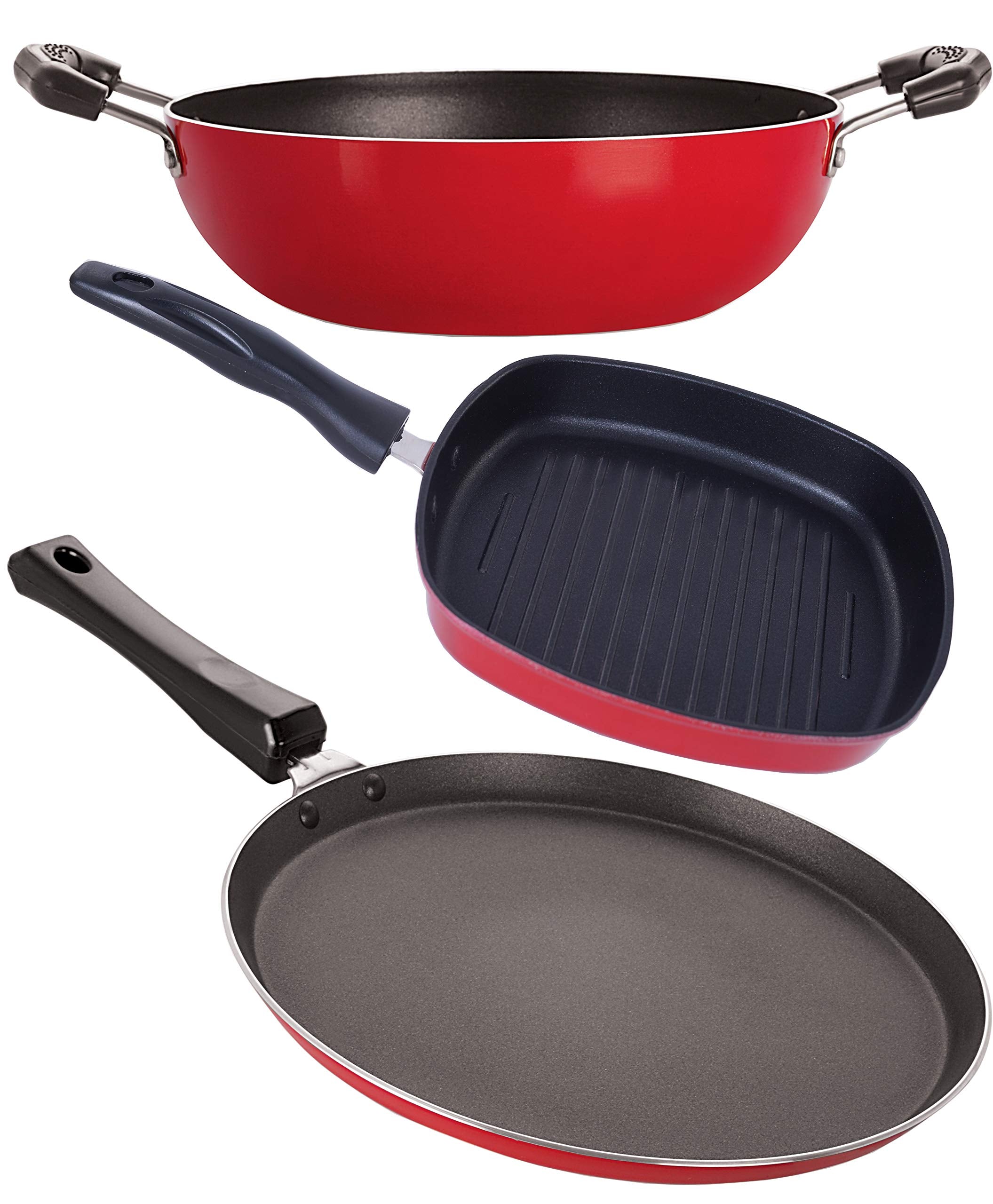 Nirlon NonStick Chemical Free NonInduction 3 Piece Kitchen Cooking Utensils Set Gift Offer