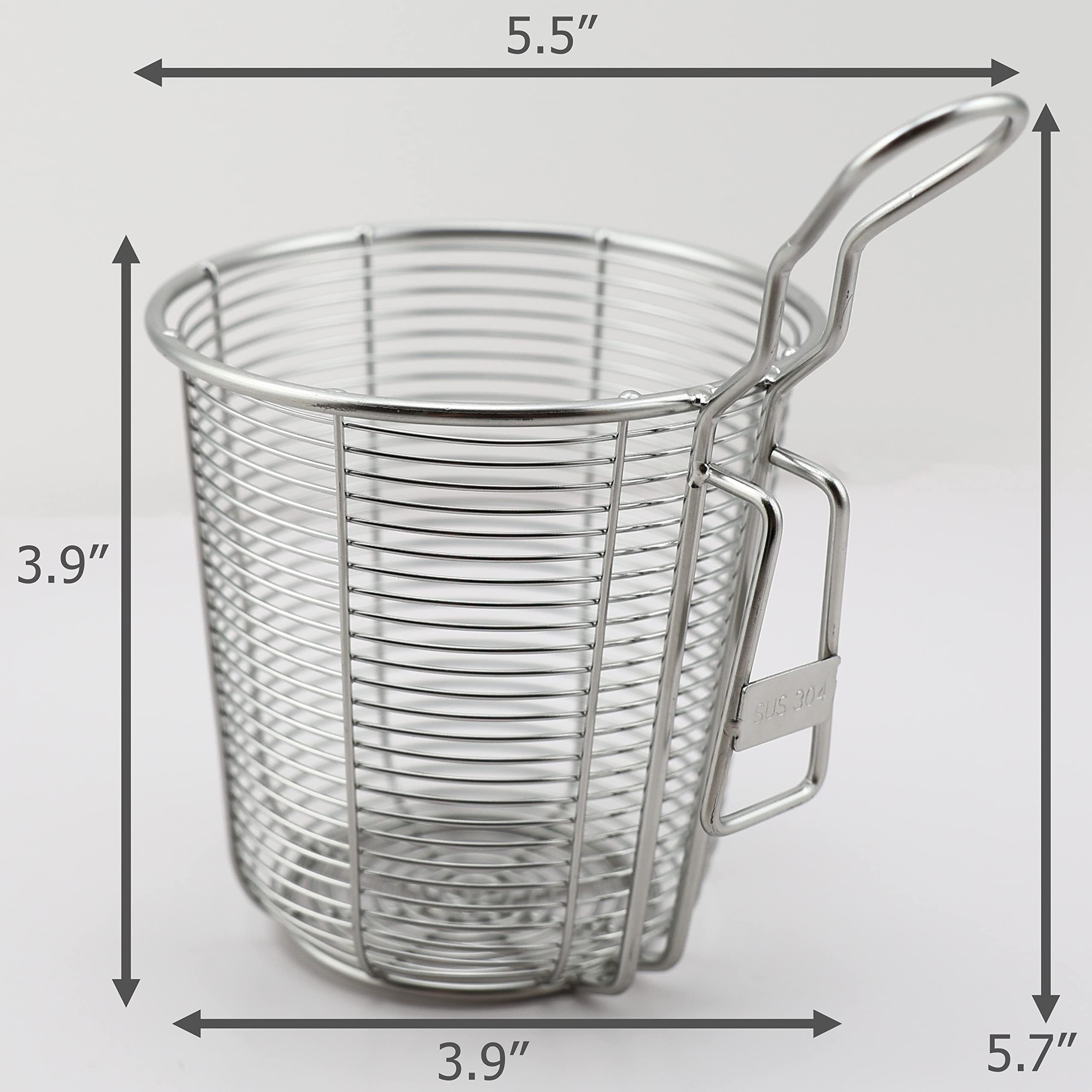 Eiks Spider Strainer Stainless Steel Wire Deep Basket For Hot Pot Cooking Spaghetti Pasta Noodles Dumpling - Rinsing, Straining,