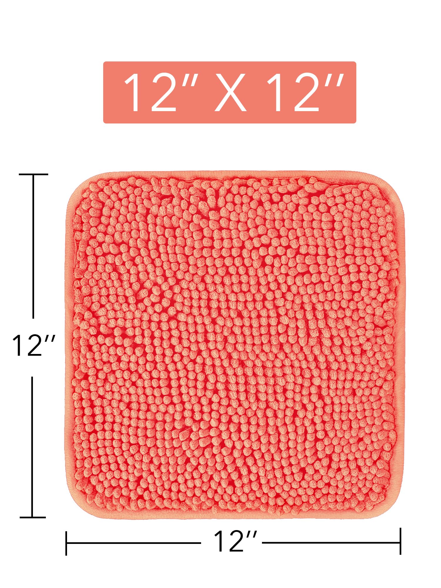 Yeaban Coral Bathroom Rugs Sets 2 Piece - Thick Chenille Bath Mats | Absorbent And Washable Bath Rug Non-Slip, Plush And Soft Ru