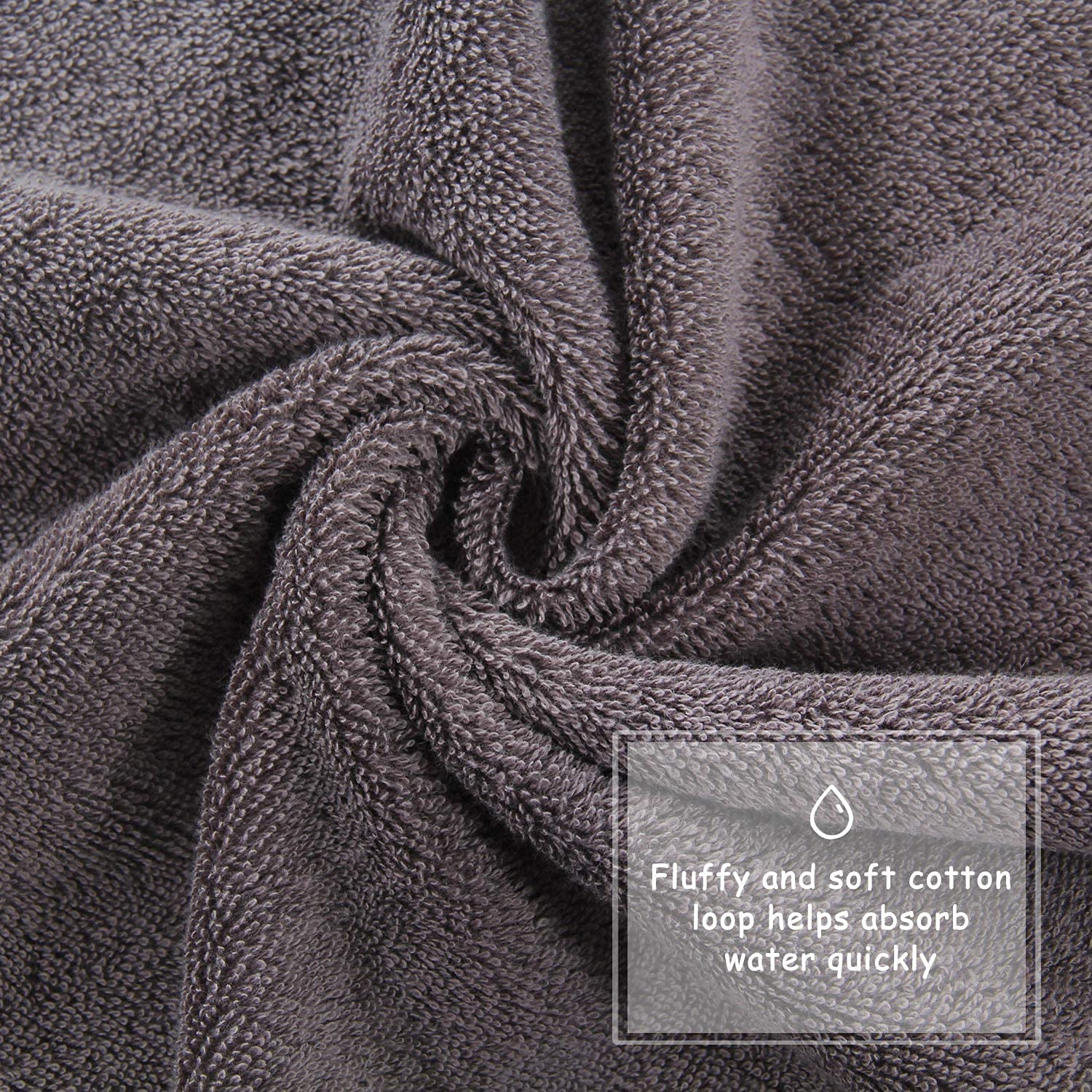 Simpli-Magic 79403 Bath Towels, Gray, 24X46 Inches Towels For Pool, Spa, And Gym Lightweight And Highly Absorbent Quick Drying T