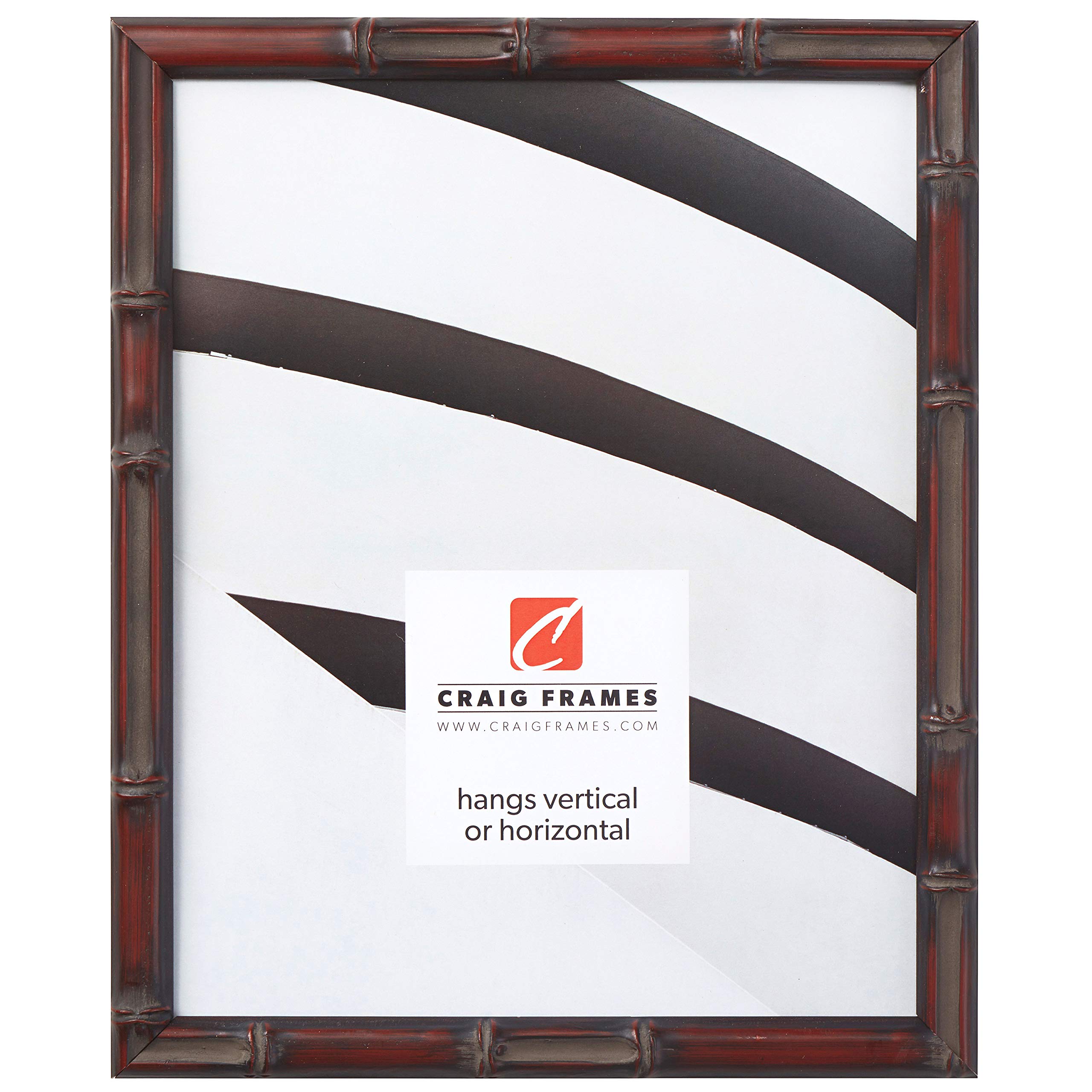 Craig Frames 8575 11 by 17-Inch Picture Frame, Bamboo Composite Finish, 0.625-Inch Wide, Brushed Mahogany and Brown