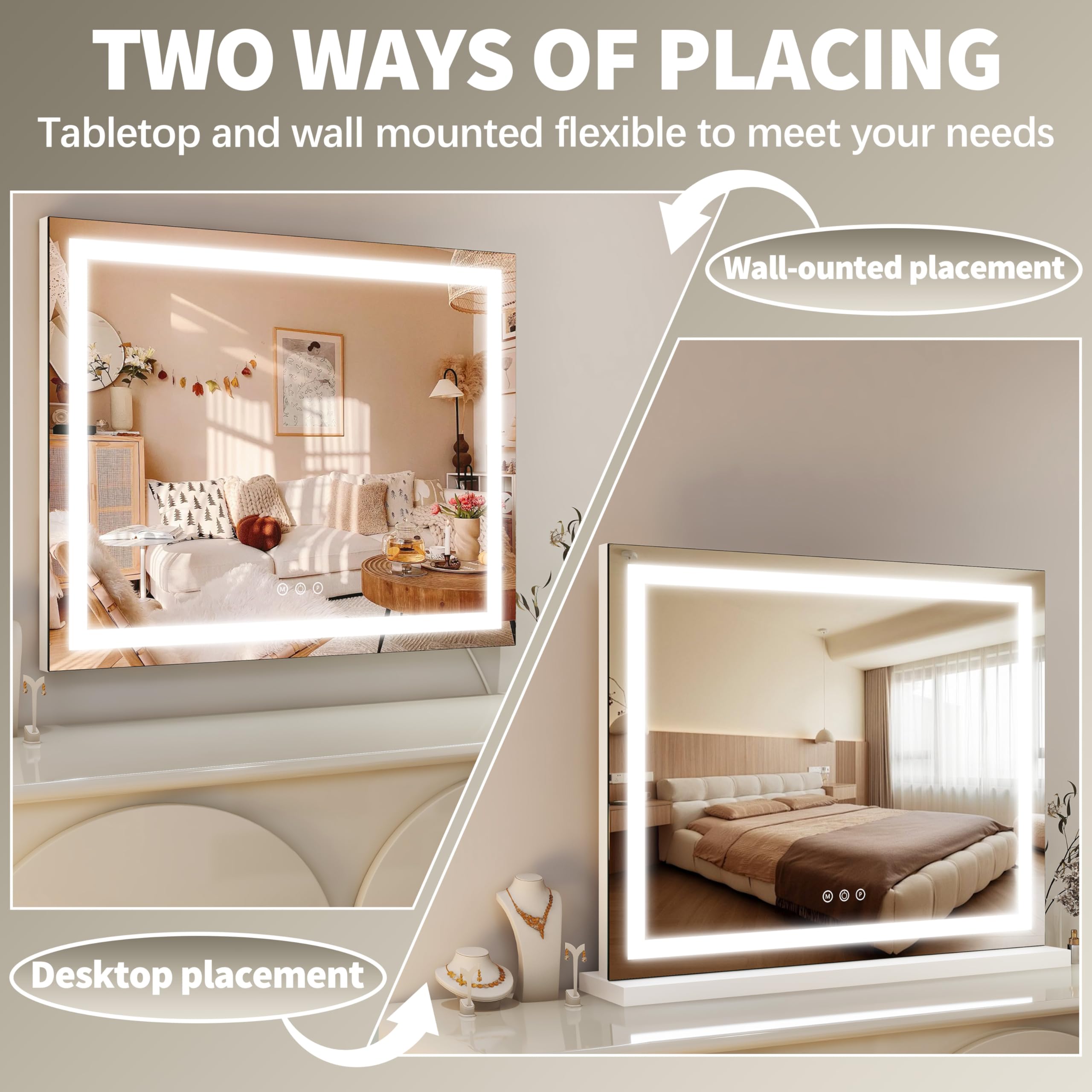Fennio 23 X 18 Vanity Mirror With Lights