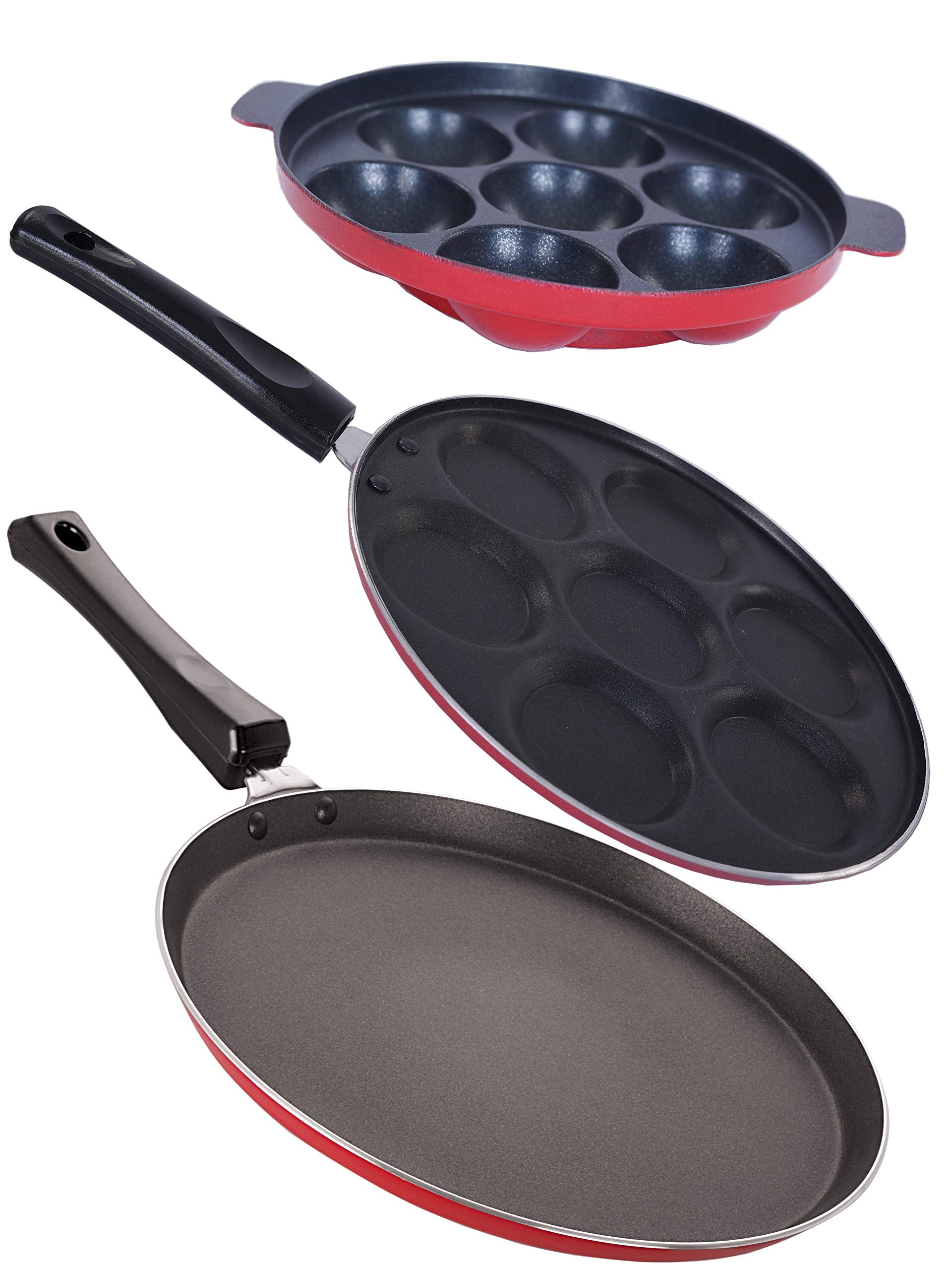 Nirlon NonStick Chemical Free NonInduction 3 Piece Kitchenware Combo Item Set