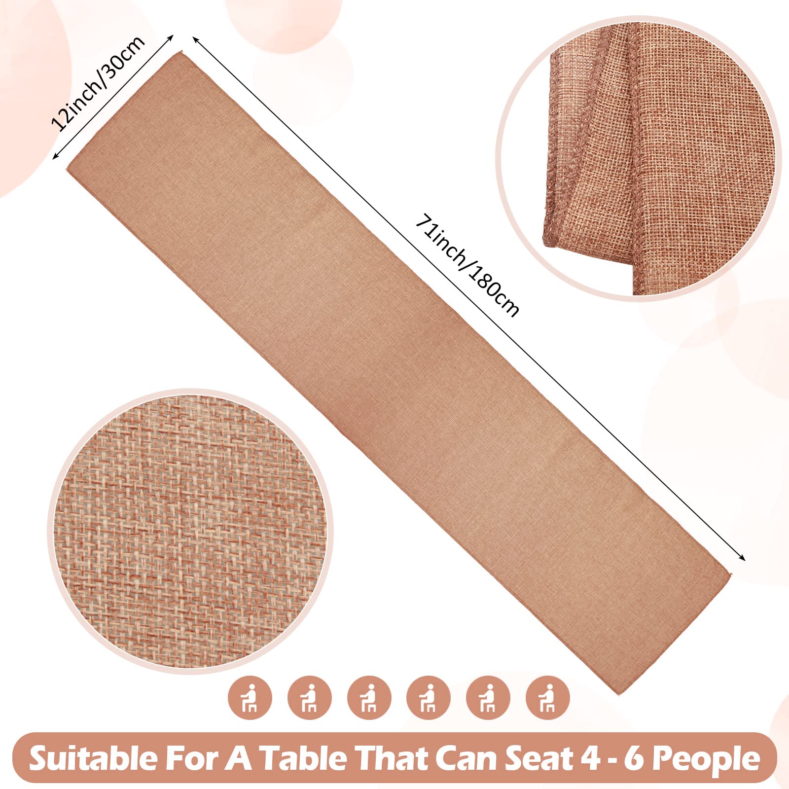 10 Pcs Burlap Table Runner 12 X 71 Inch Farmhouse Jute Burlap Placemats No Fray Long Burlap Tablerunner With Finished Edges Burl