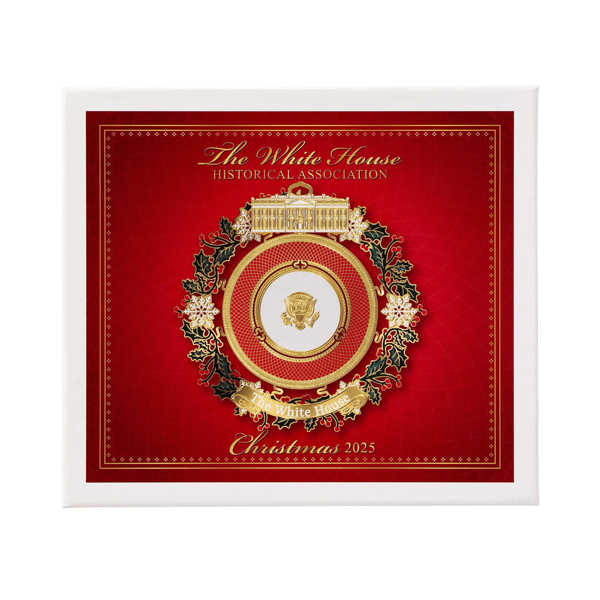 Official 2025 White House Christmas Ornament - Honors 150 Years of White House State Dinners, 24k Gold-Finished Brass, Includes