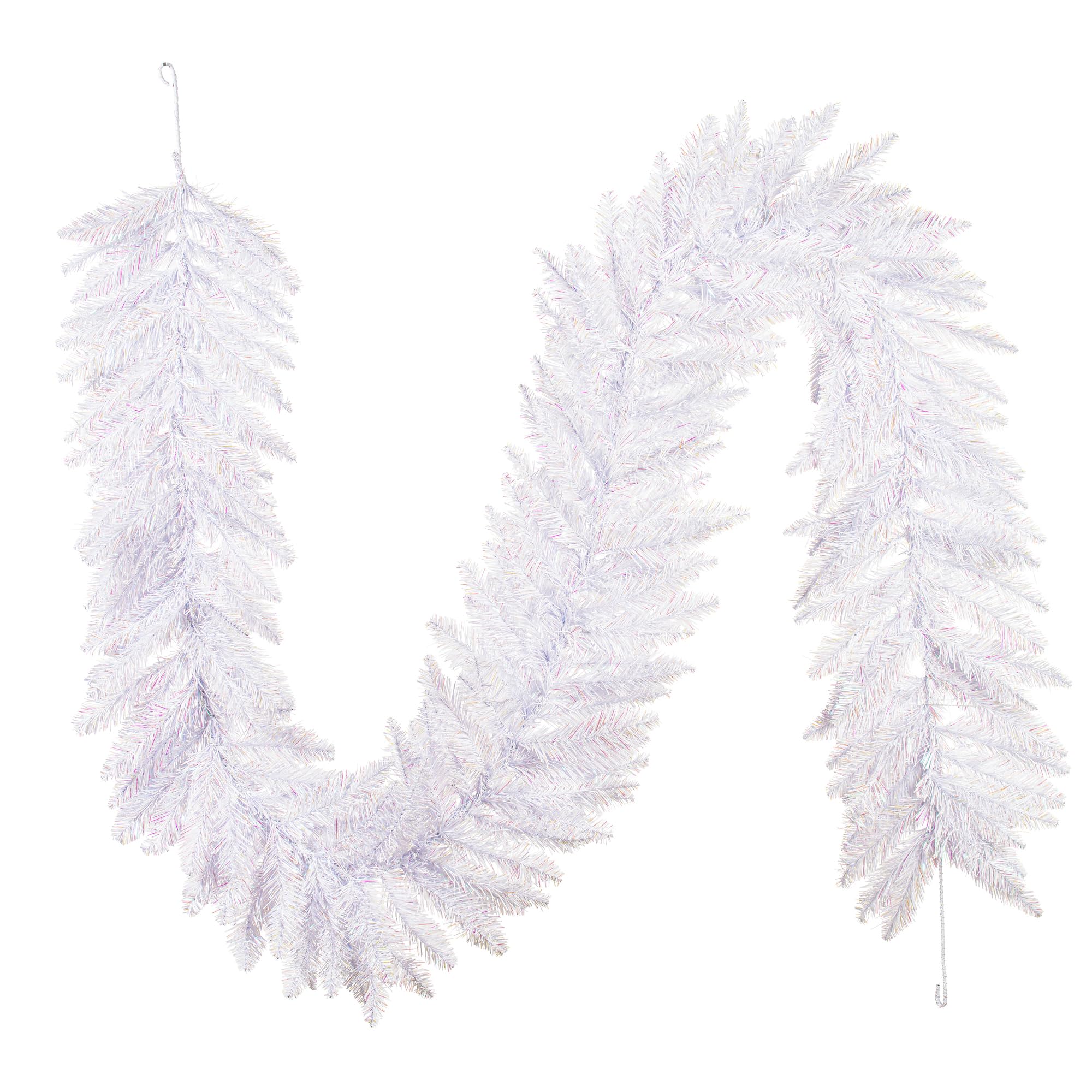 Vickerman 9' x 14 Sparkle White Spruce Artificial Christmas Garland - Unlit - Traditional White Flocked Garland - Reliable and D