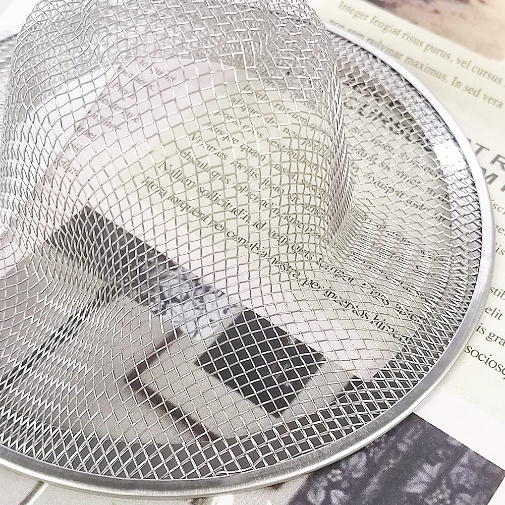10pcs Mesh Sink Strainer  4.5'' Diameter Stainless Steel Slop Basket Filter Trap  Metal Kitchen Drain Strainer  Hair Basket Drain - Fits Most Kitchen Sinks  Bathroom Sinks Shower Drains Floor Drain