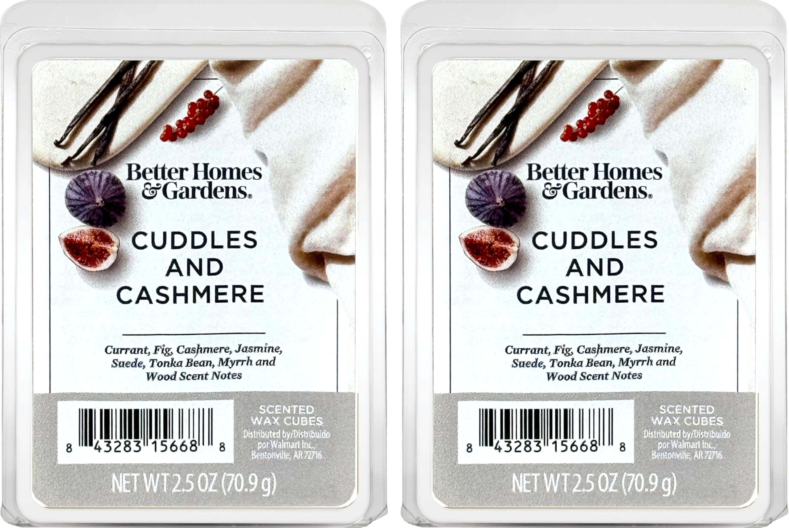 Better Homes and Gardens Scented Wax Cubes 2.5oz 2-Pack (Cuddles and Cashmere)