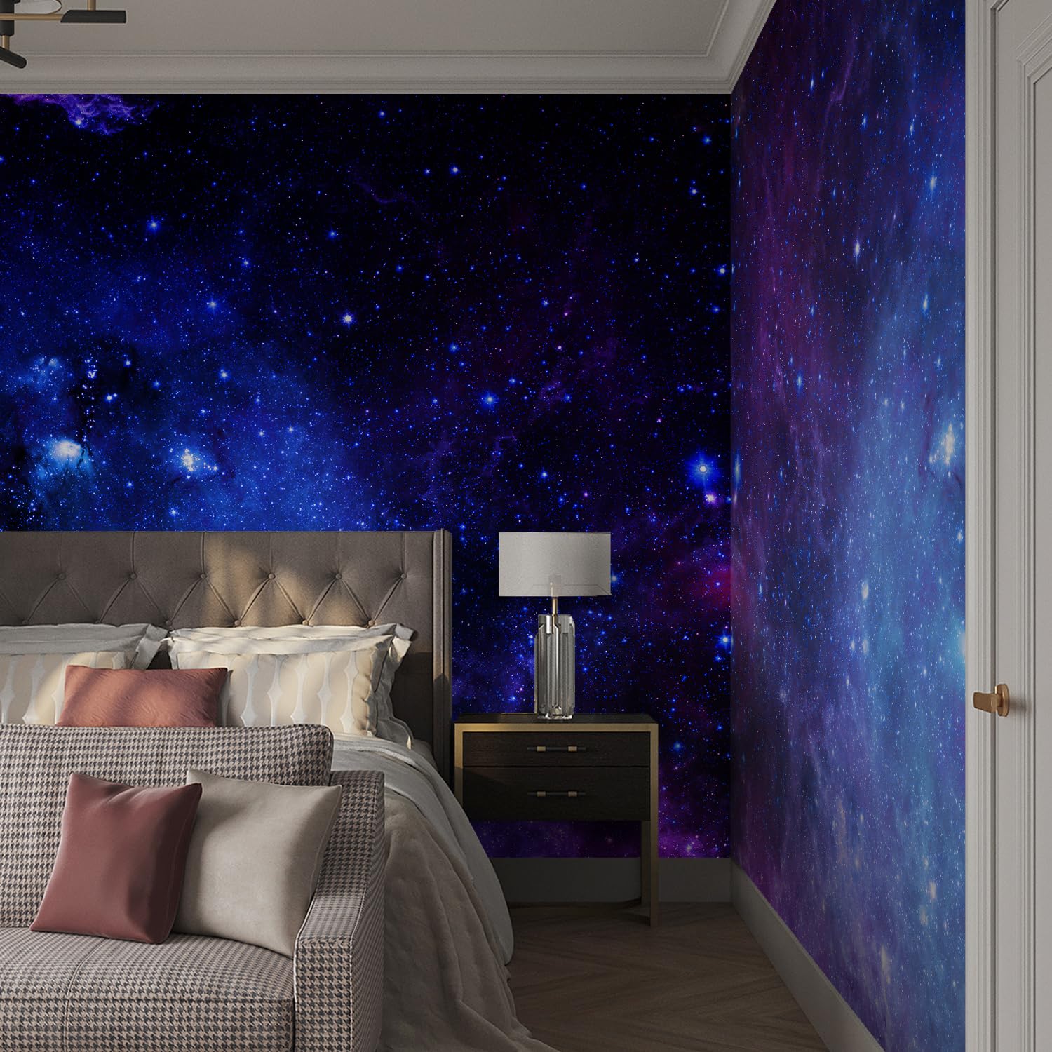 SIGNFORD Wall Mural Galaxy Removable Wallpaper Wall Sticker for Bedroom Living Room - 100x144 inches