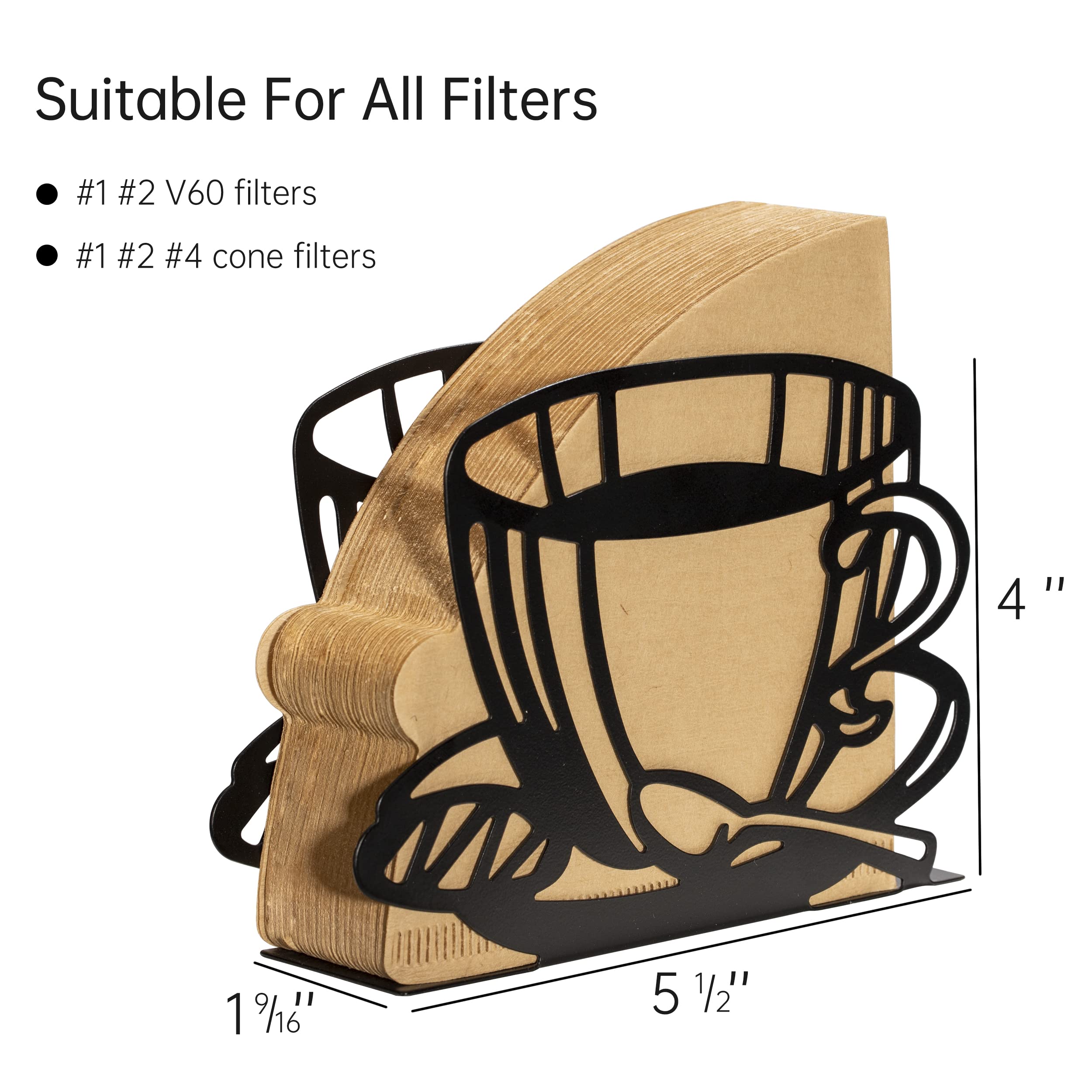 1 Pcs Coffee Filter Holder,Coffee Paper Storage Rack Coffee Filter Paper Container Stand For Fan-Shaped,T-Shaped,Square-Shaped O