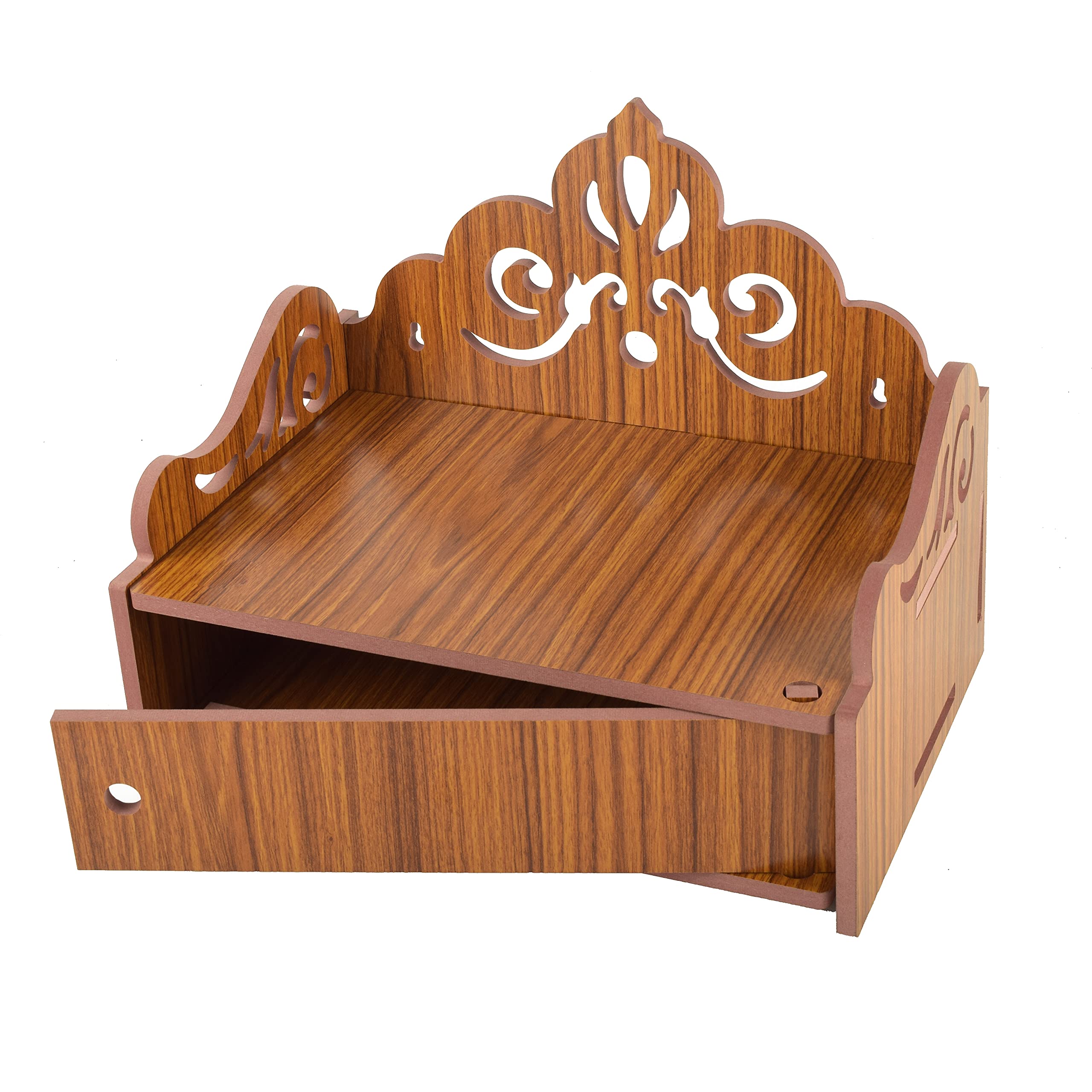 COMERT Enterprise Wooden Wall Mount Temple for Home Shop Office| Puja Mandir |Wall Hanging and Table Top Home Mandir Temple |Hom
