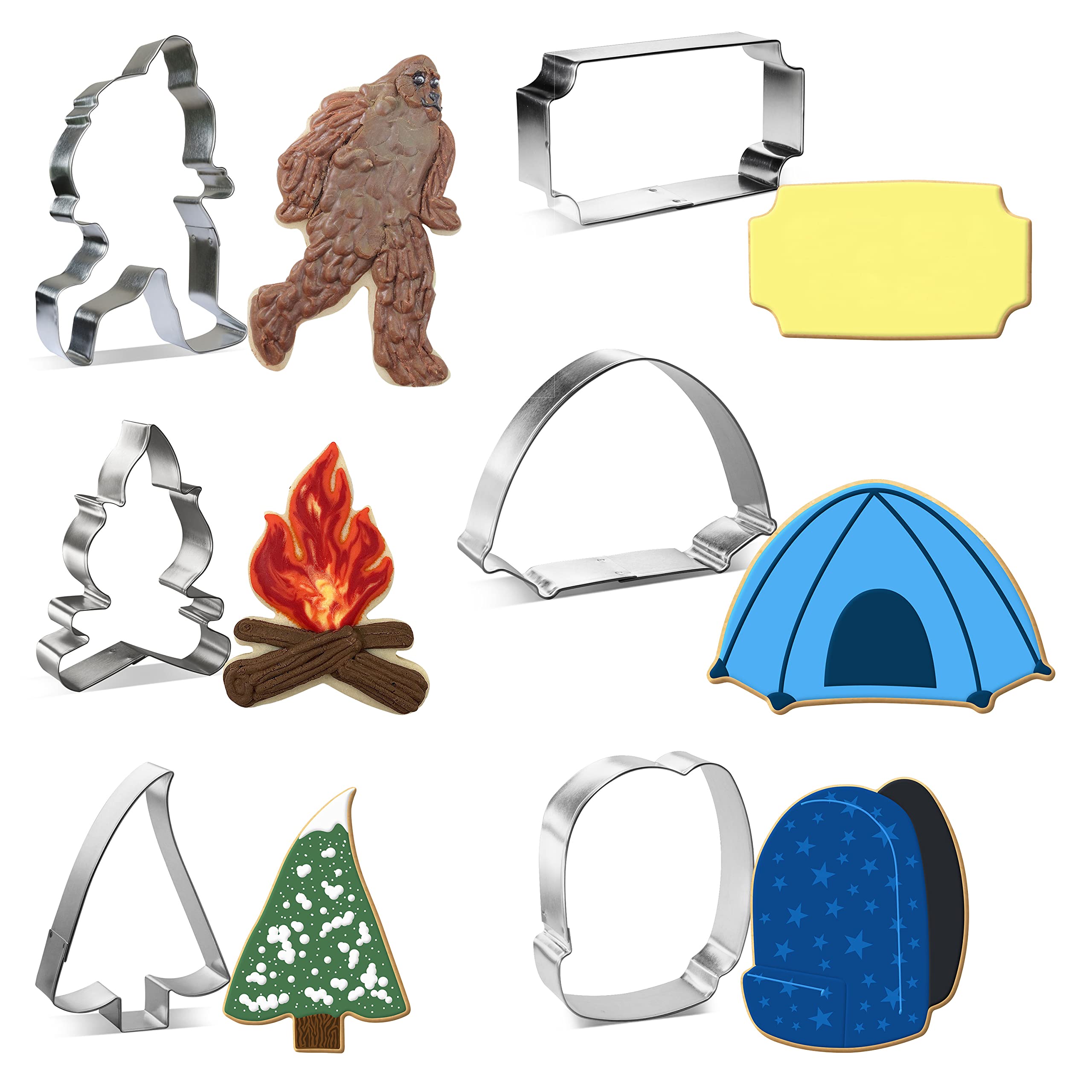 Foose Cookie Cutters Woodland Forest Cookie Cutter 6 Pc Set With Recipe Card, Made In Usa