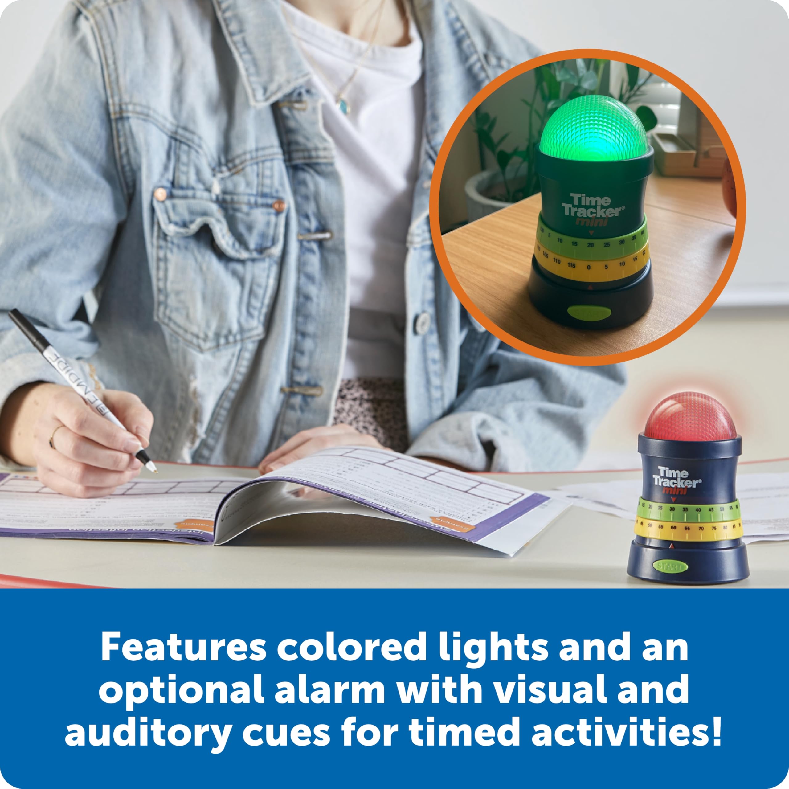 Learning Resources Time Tracker Mini Visual Timer  Classroom Timer  Hand Washing Timer  Auditory and Visual Cue  Ages 3+