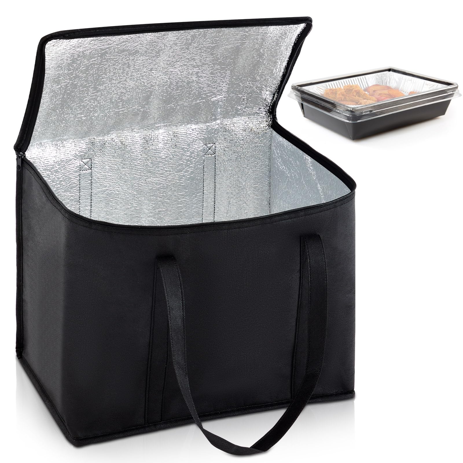 Insulated Casserole Carrier Bag Fits 9x13 Inch Winter Foil Baking Pan Portable Large Carrier Bag Thermal Lunch Tote 16.14x10.24 