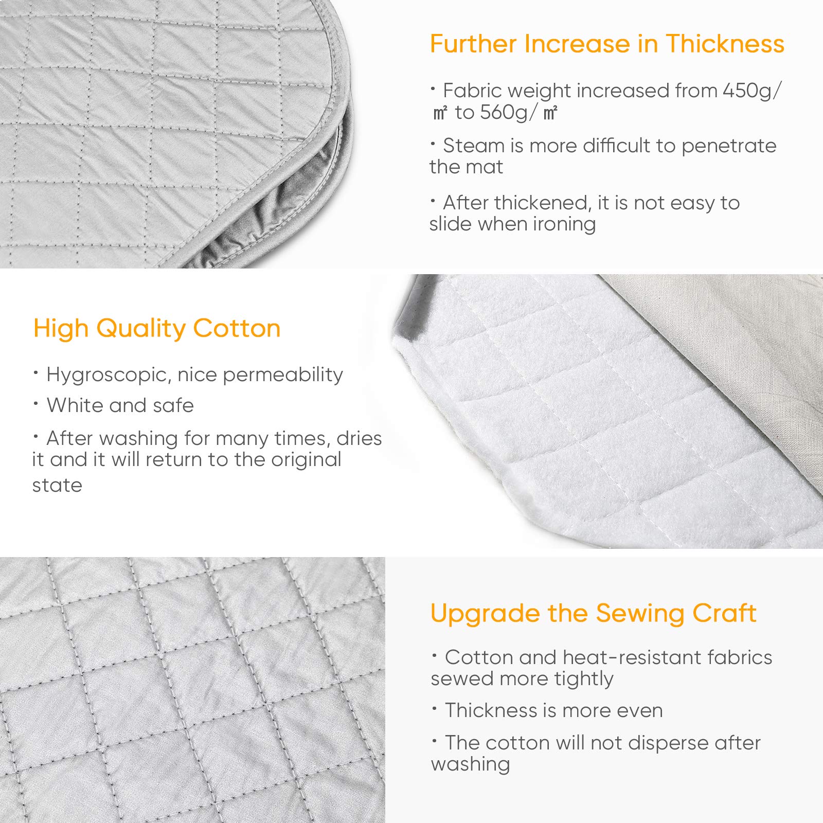 Upgraded Thick Ironing Blanket Travel Ironing Mat Ironing Pad Portable Double-Side Using Isolate Heat Pad Cover for Washer Dryer Table Top Countertop Ironing Board for Small Space (28 x 31 inch)