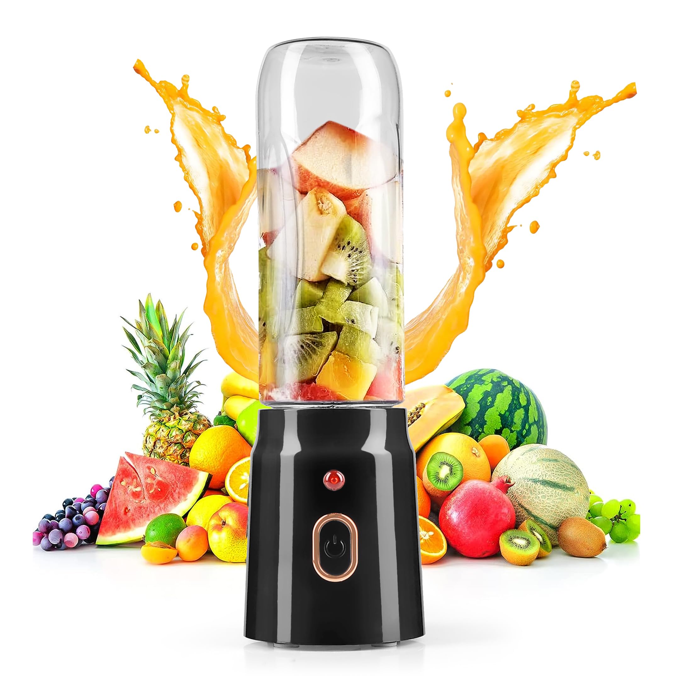 Qlect Portable Blender Electric Juicers Fruit Mixers Usb Rechargeable Smoothie Mini Personal Juicer 10 Blades 3Gears With 1500 M