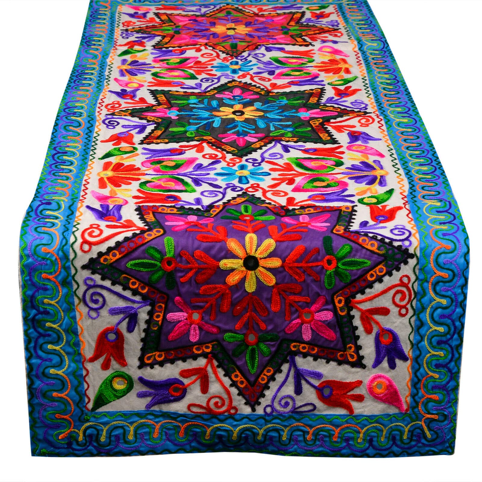 Craftintegration Suzani Cotton Suzani Throw Blanket Hand Embroidery Bed Sheet Bedspread Suzani Embroidery, Suzani Wall Hanging,