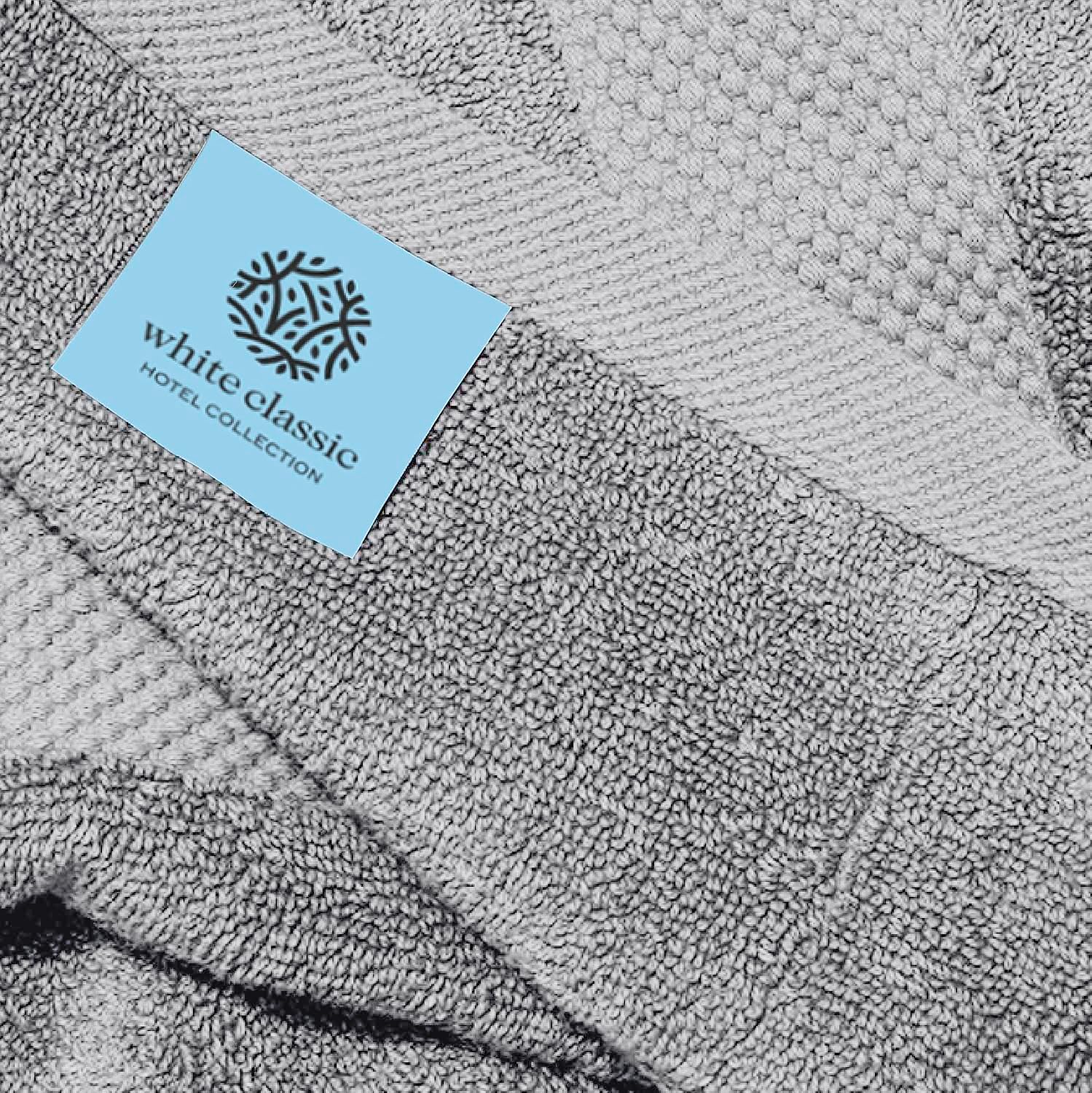 White Classic Luxury Dolphin Gray Hand Towels - Soft Circlet Egyptian Cotton | Highly Absorbent Hotel Spa Bathroom Towel Collect