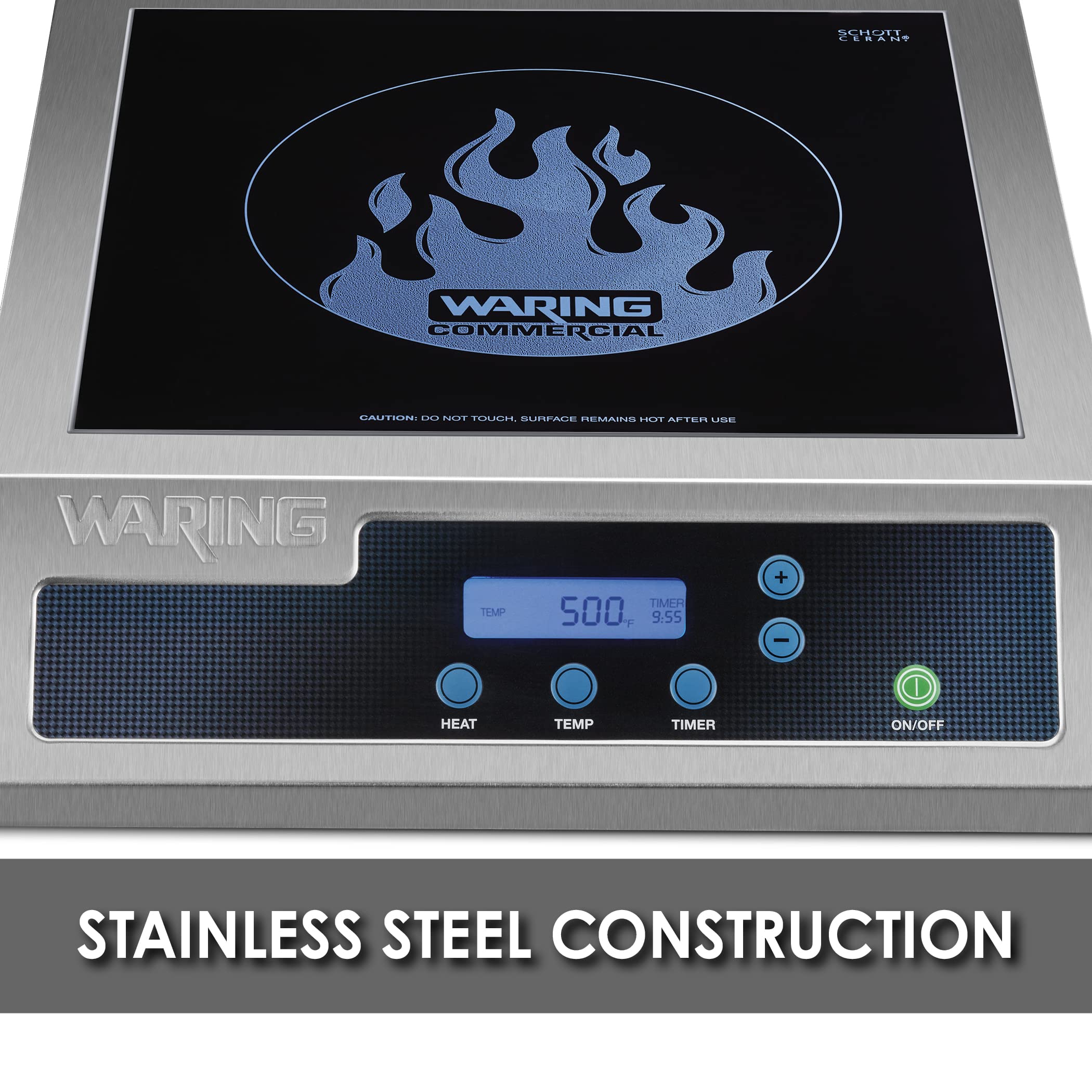 Waring Commercial Wih400 Hi-Power Induction Electric Countertop Range Burner