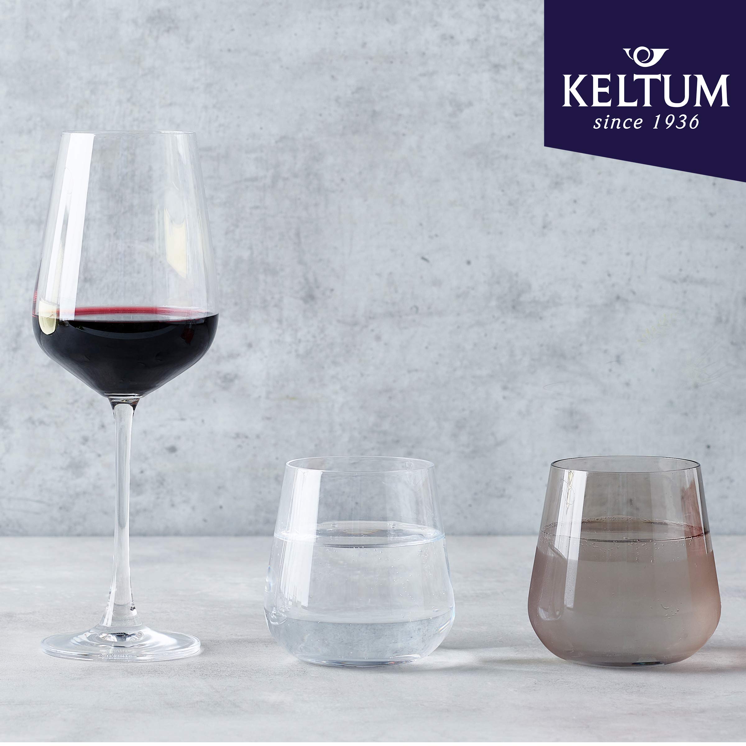 Keltum Lead-Free Crystal Tinted Water Glasses, Set Of 2
