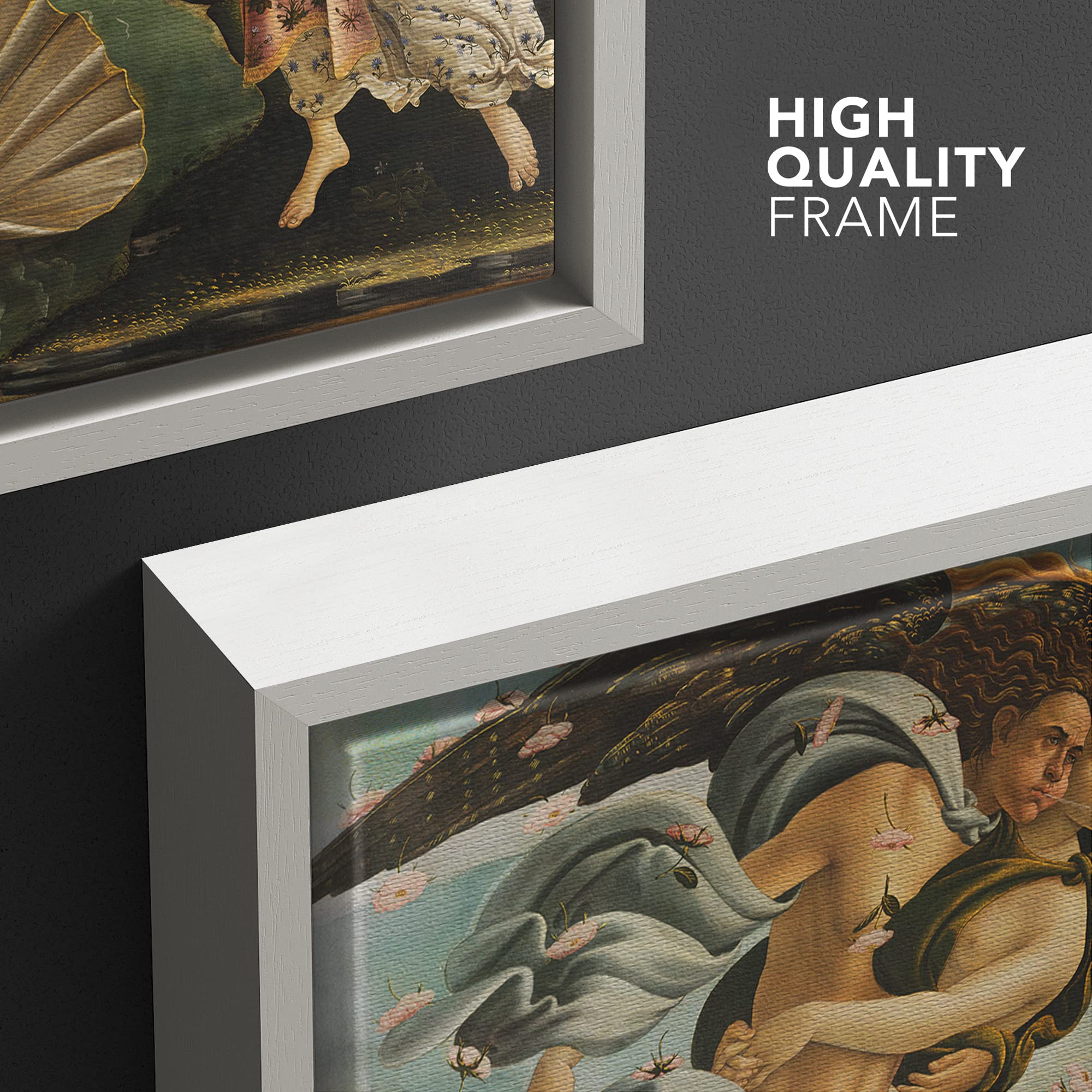 Wall26 Birth Of Venus By Botticelli Giclee Framed Canvas Prints Wrapped Gallery Wall Art, Stretched & Framed Ready To Hang - 16'