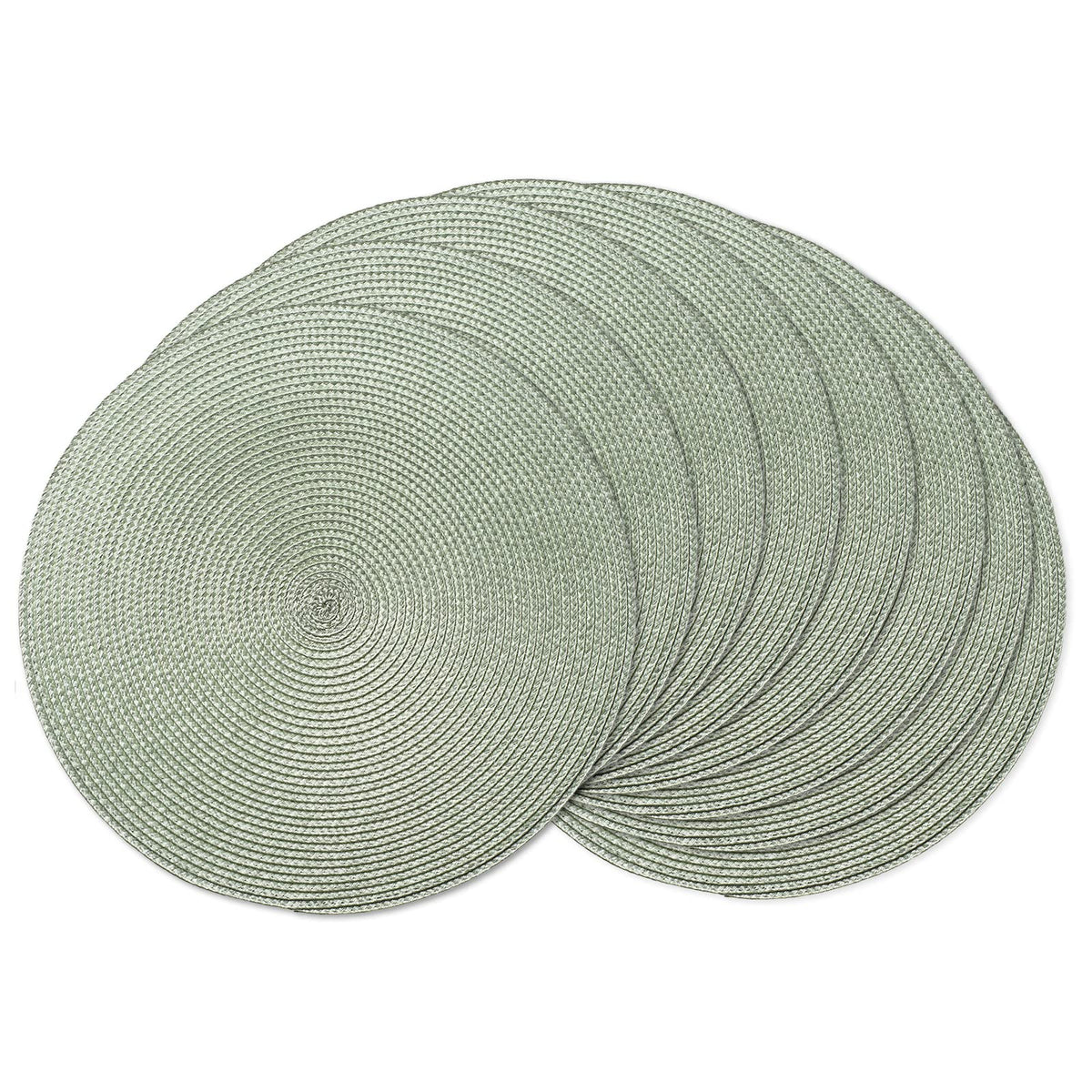 Ahhfsmei Round Braided Placemats Set Of 8 Round Table Mats For Dining Tables Natural Woven Heat Resistant Place Mats 15 Inch (Fo