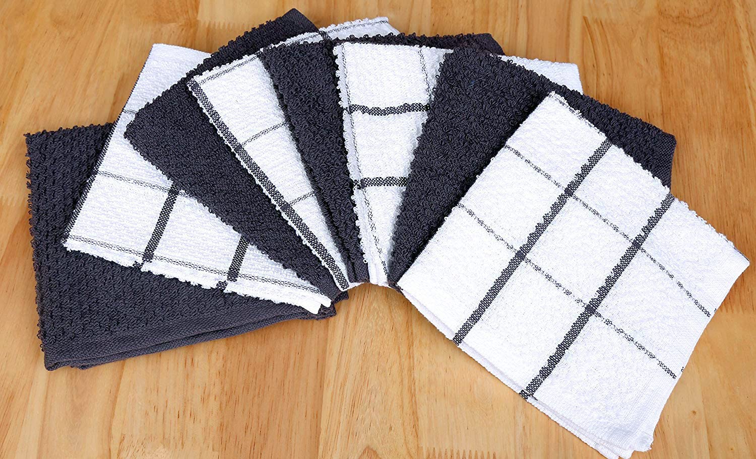 Amour Infini Terry Dish Cloths Set Of 8 Highly Absorbent Quick Dry Dish Rags Reusable Soft Cotton Dishcloths For Kitchen Cleanin