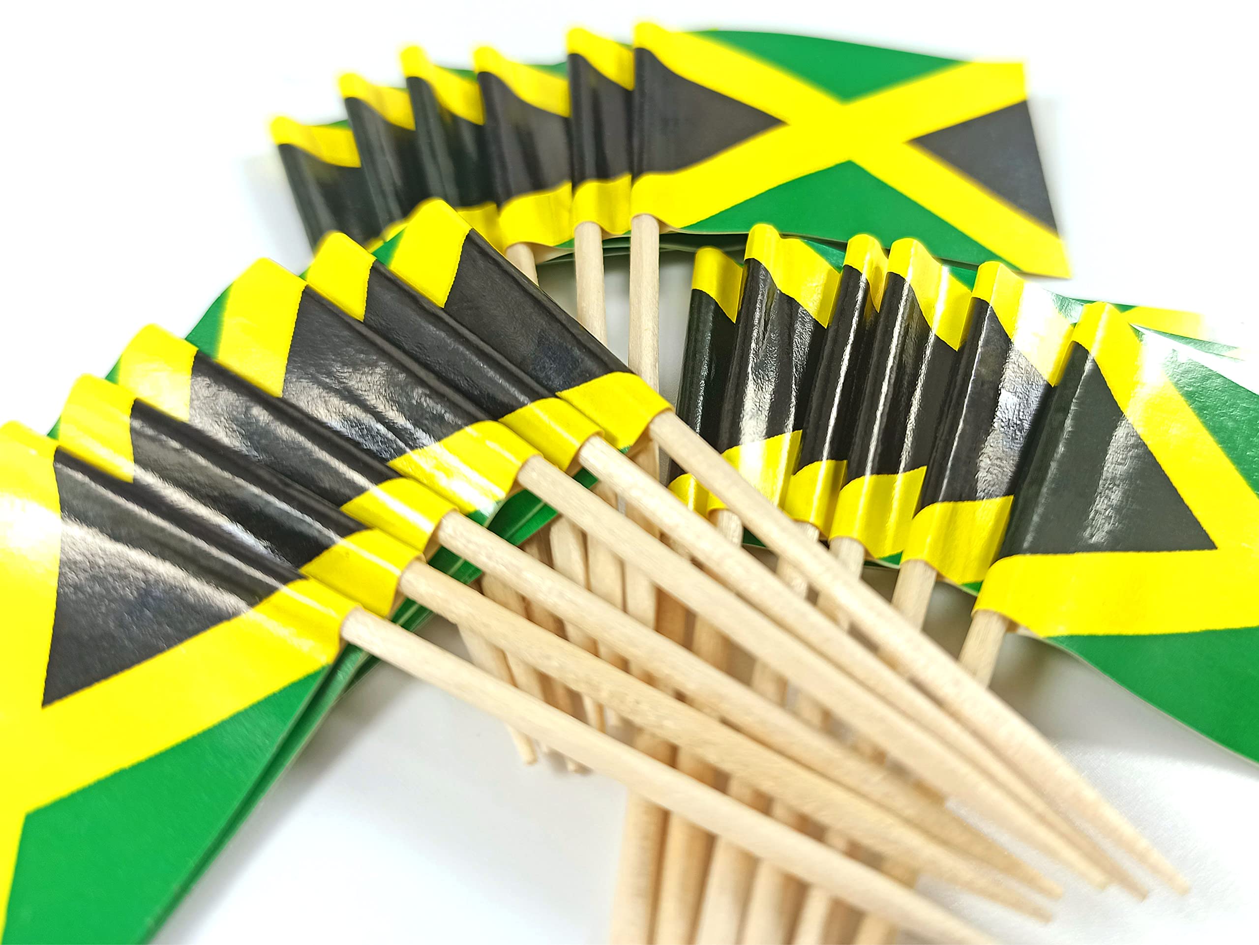 Jbcd Jamaica Toothpick Flag Jamaican Mini Small Cupcake Topper Flags (200 Pcs)