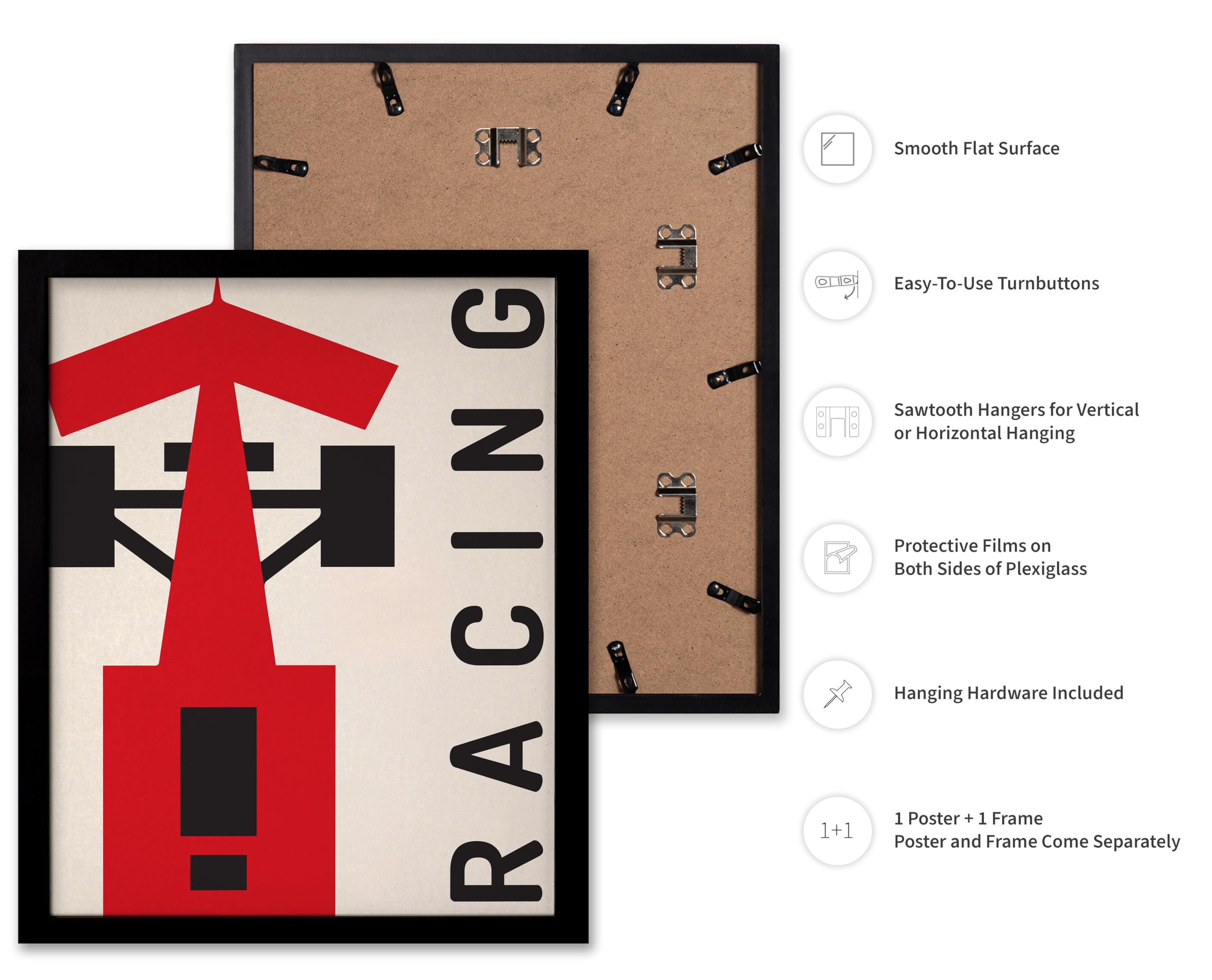 Poster Master Motorsport Poster - Race Car Print - Sports Art - Car Racing Art - Minimal Art - Gift For Men, Women & Car Enthusi