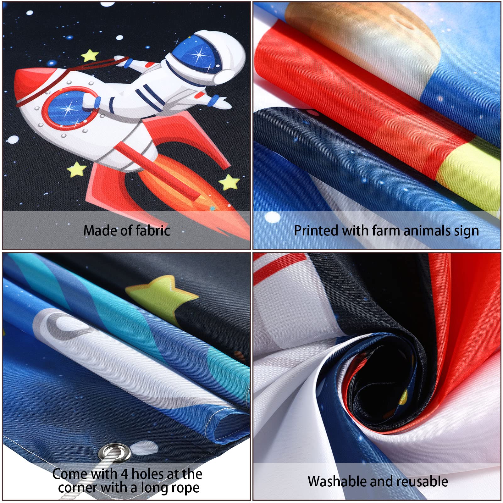 Space Birthday Decorations Birthday Party Supplies Space Photo Prop Space Backdrop Banner Astronaut Face Photo Props Planet Phot