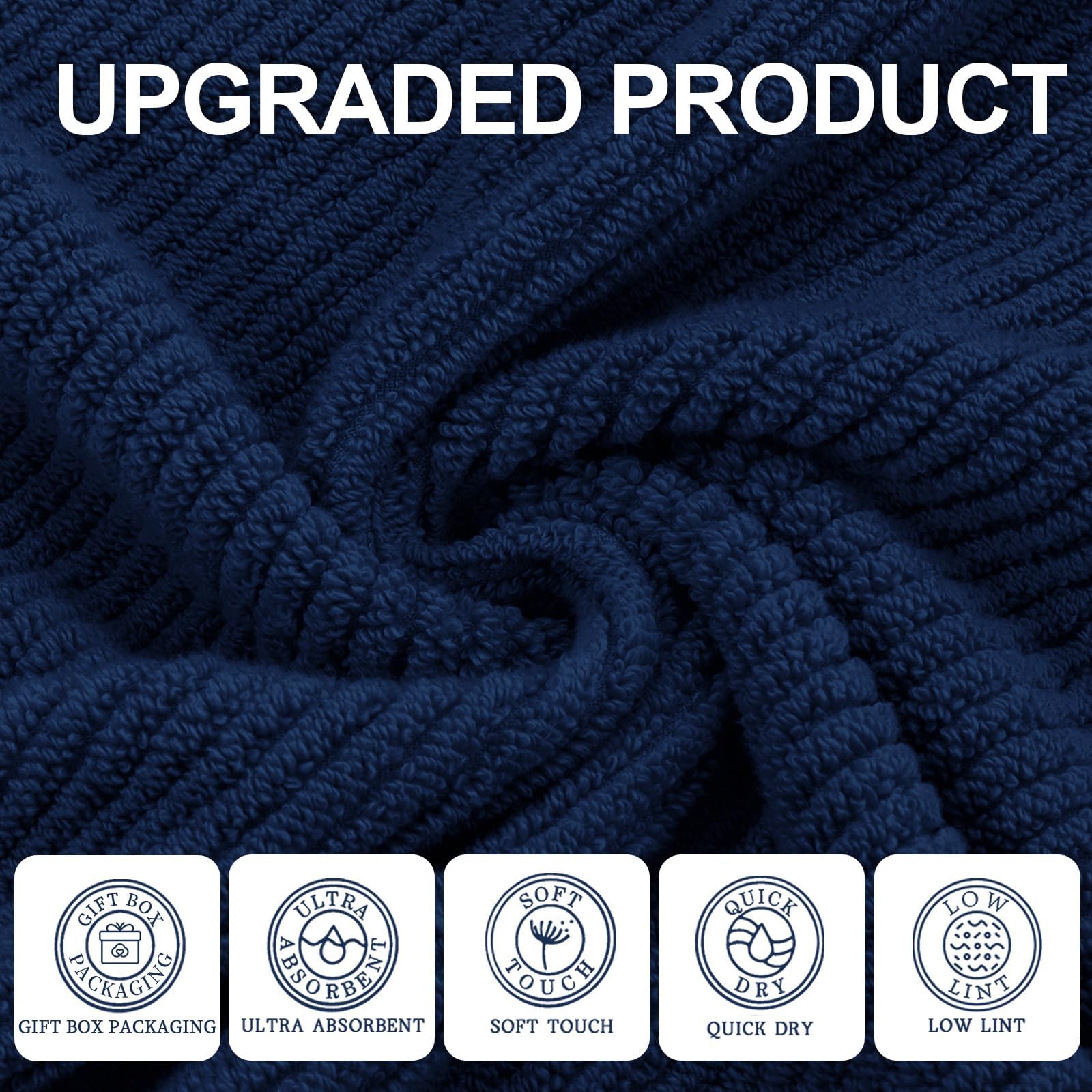 Wash Cloths For Your Face (13''X13'') - 100% Cotton | Lightweight | Thick | Quick Dry | Soft | Absorbent, Hand Towels 6 Pack, Wa
