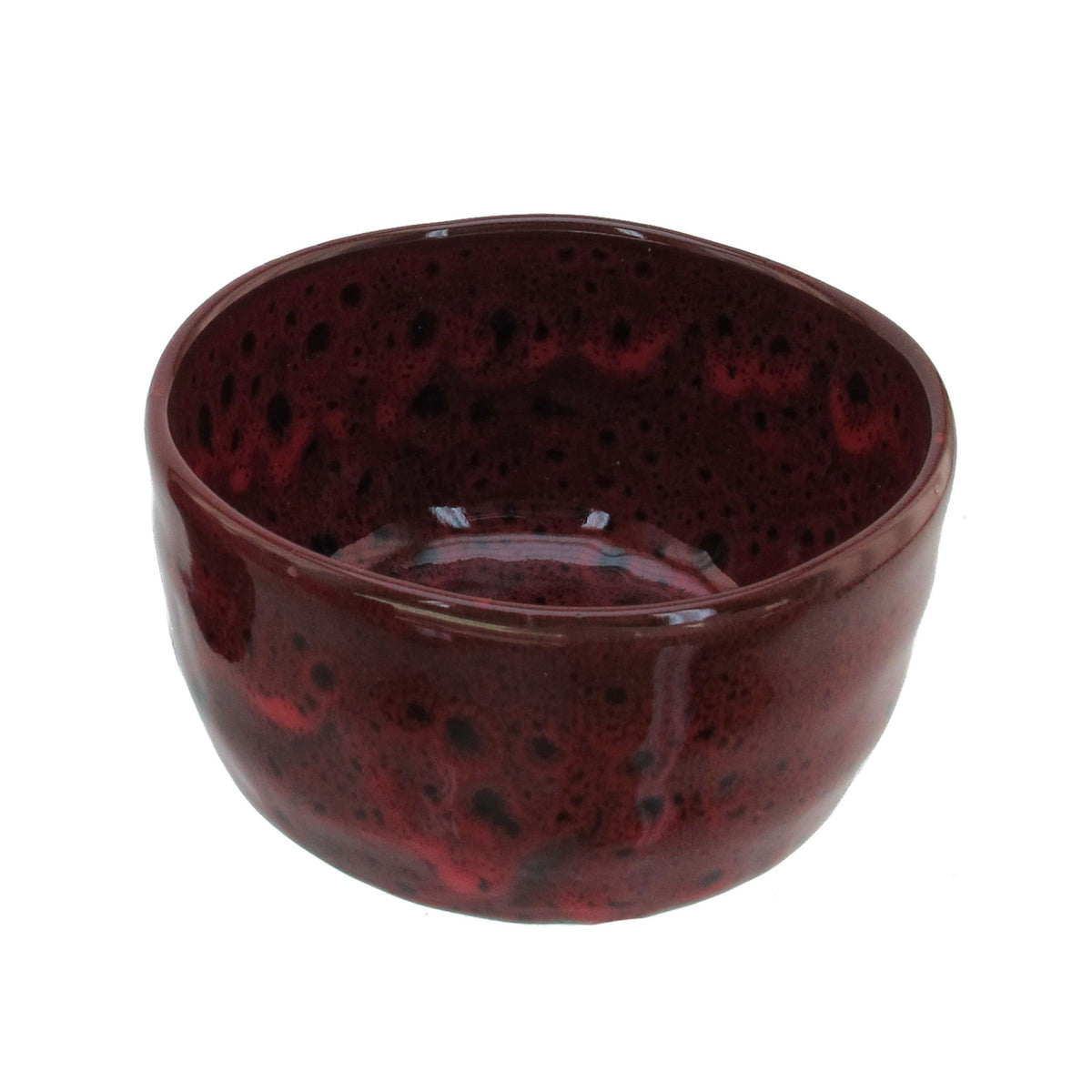 Bamboomn Matcha Traditional Tea Bowl, Deep Red With Black, 1 Piece