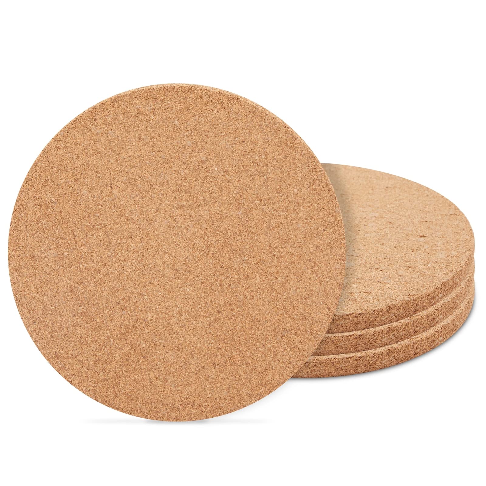 Juvale Round Cork Trivets For Hot Dishes, Plates, And Kitchen Countertops, Multifunctional Heat Resistant Corkboard Pads For Hot