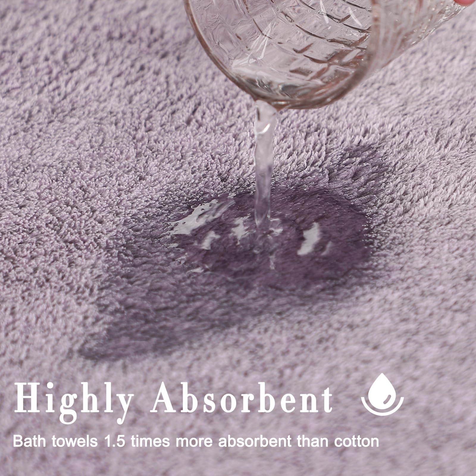 SEISSO Bath Towels  Oversized Bath Sheet Set (35'' x 63'')  Highly Absorbent & Quick-Dry Bath Sheets Super Soft Multipurpose Use for Hotel  Spa  Bathroom  Sports Towels  Yoga Towel  Purple (Set of 2)