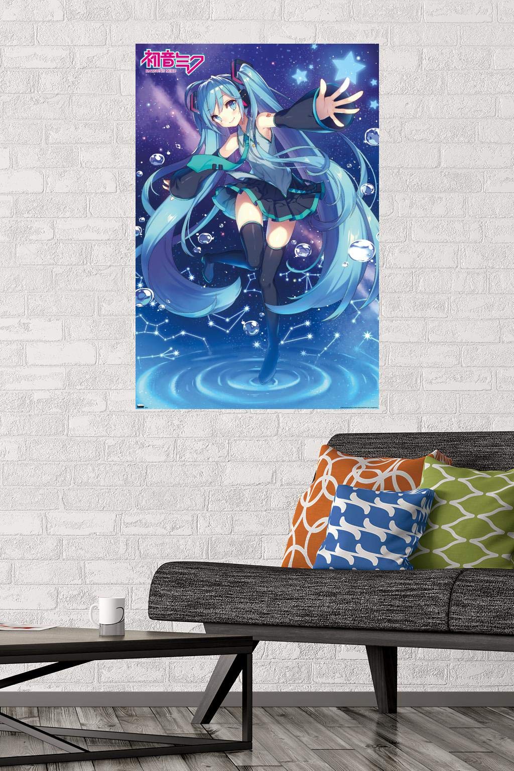 Trends International Hatsune Miku - Stars Wall Poster, 22.37'' X 34.00'', Poster & Mount Bundle