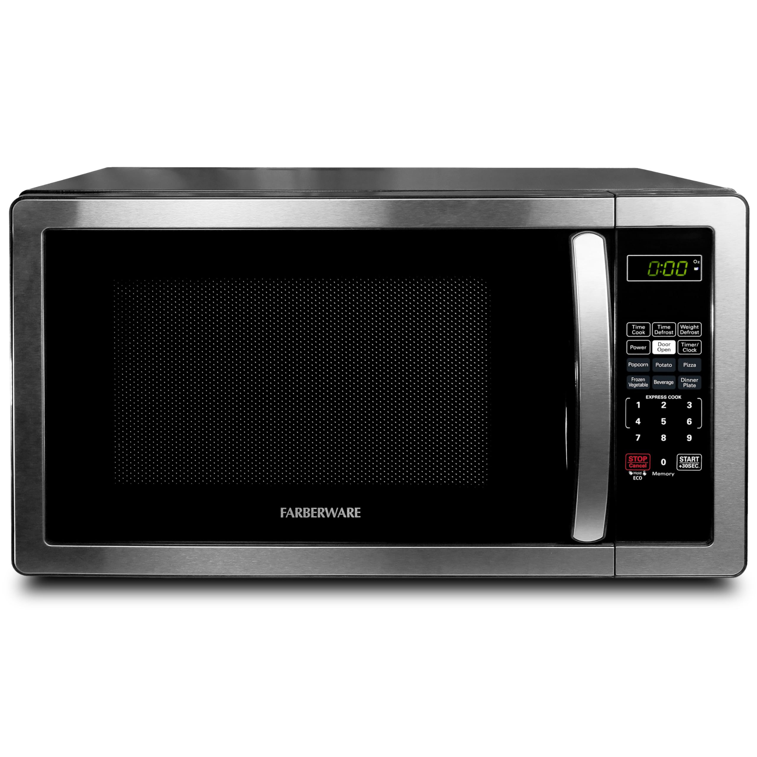 Farberware FMO11WEIRD Countertop Oven Compact Microwave with ChildLock, Reheat Function, Express Cook, and Kitchen Timer, 1.1 C
