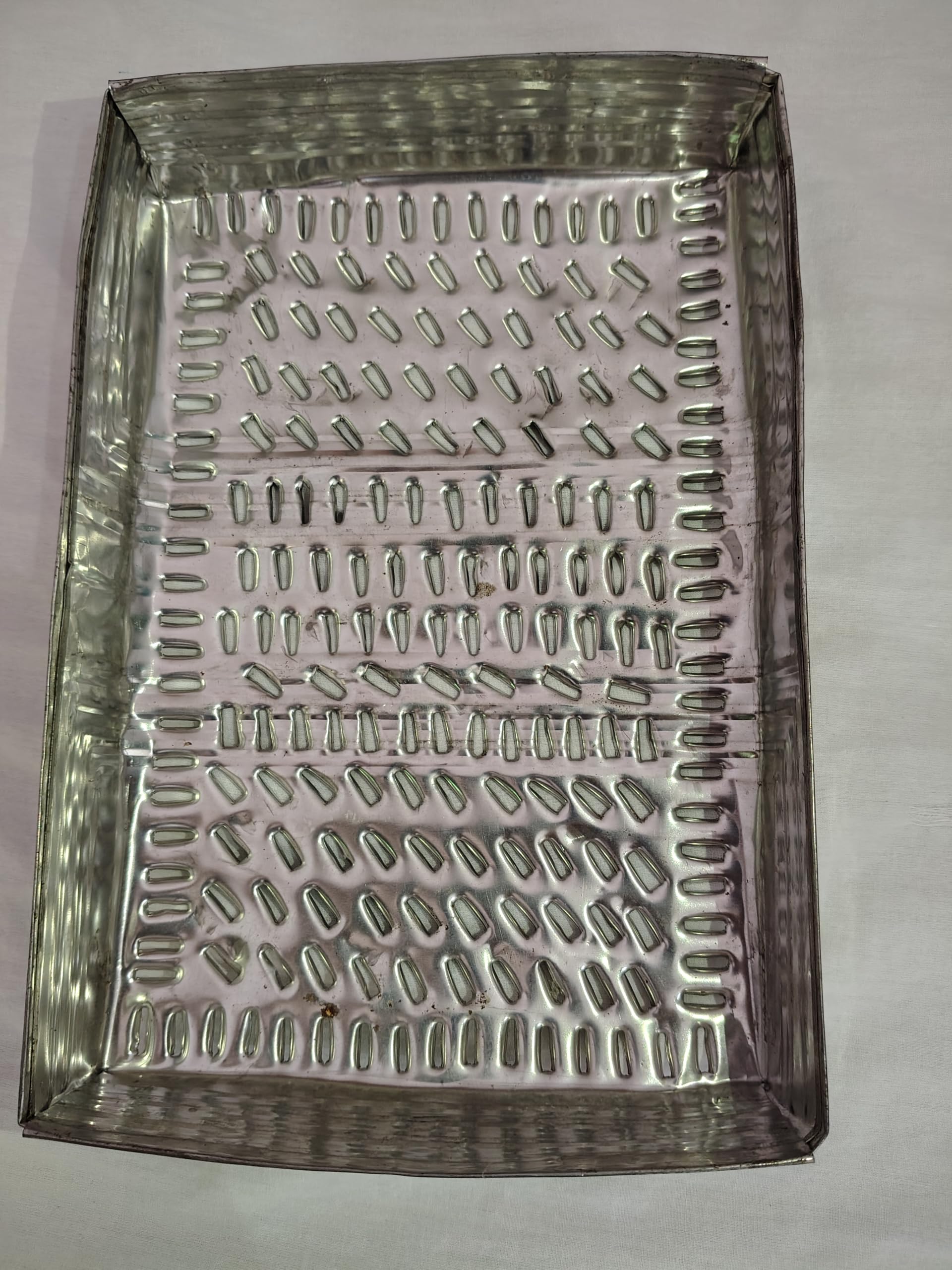 Aluminium Perforated Baking Tray, Rectangular, Silver